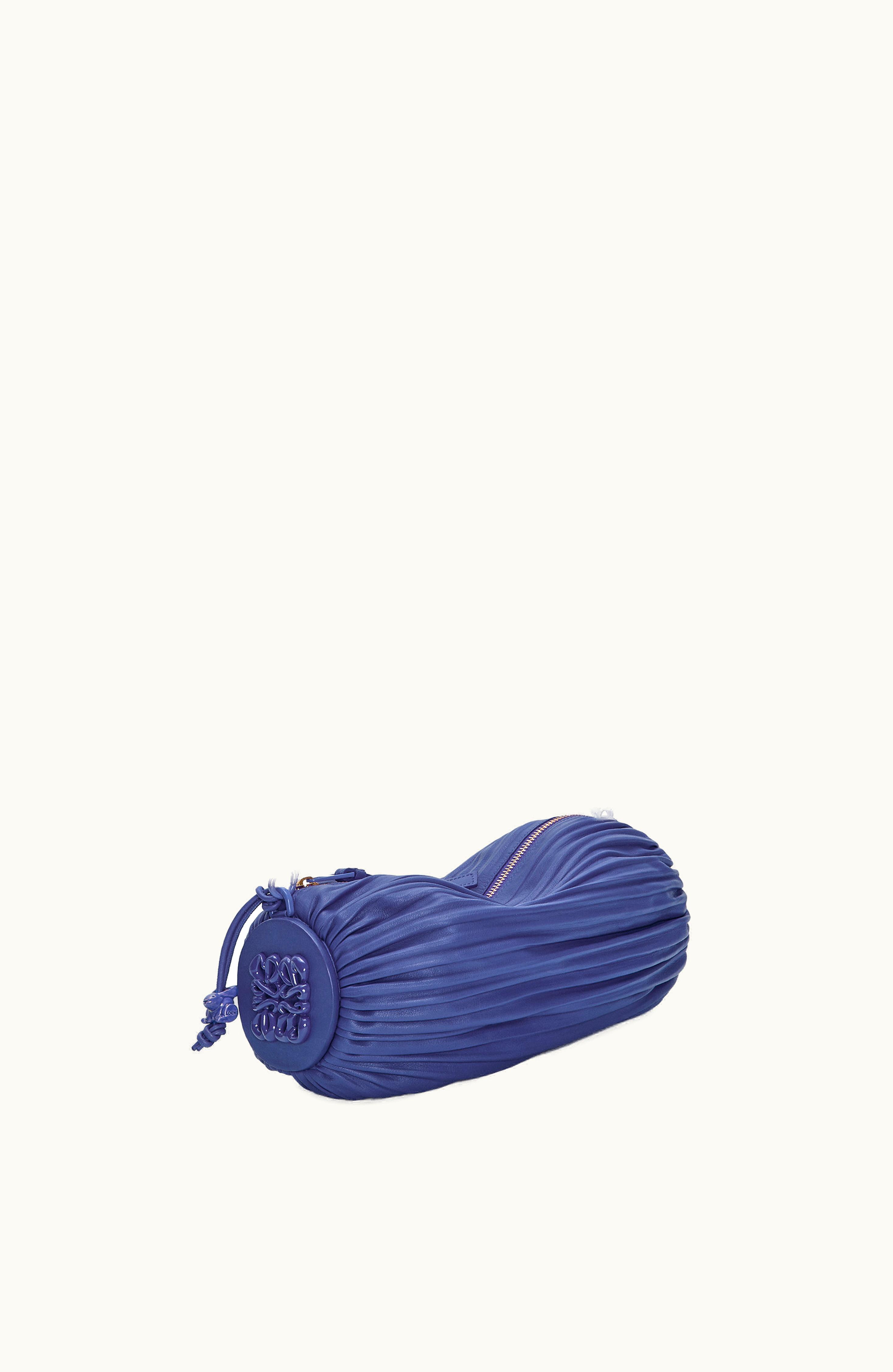 Loewe Loewe Bracelet Pouch In Pleated Nappa Deep Purple Glaze