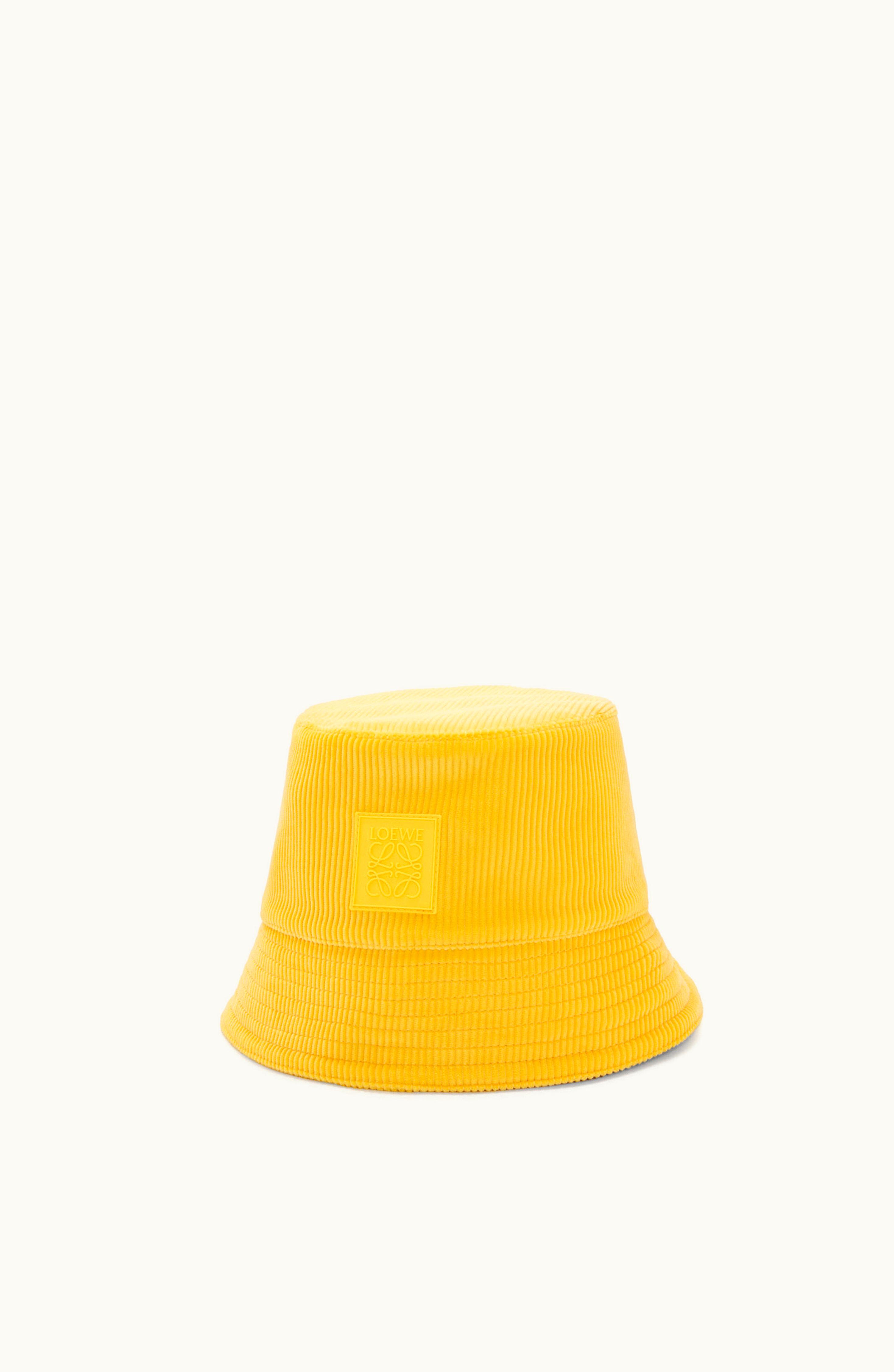 Loewe Loewe Patch Bucket Hat In Corduroy Yellow