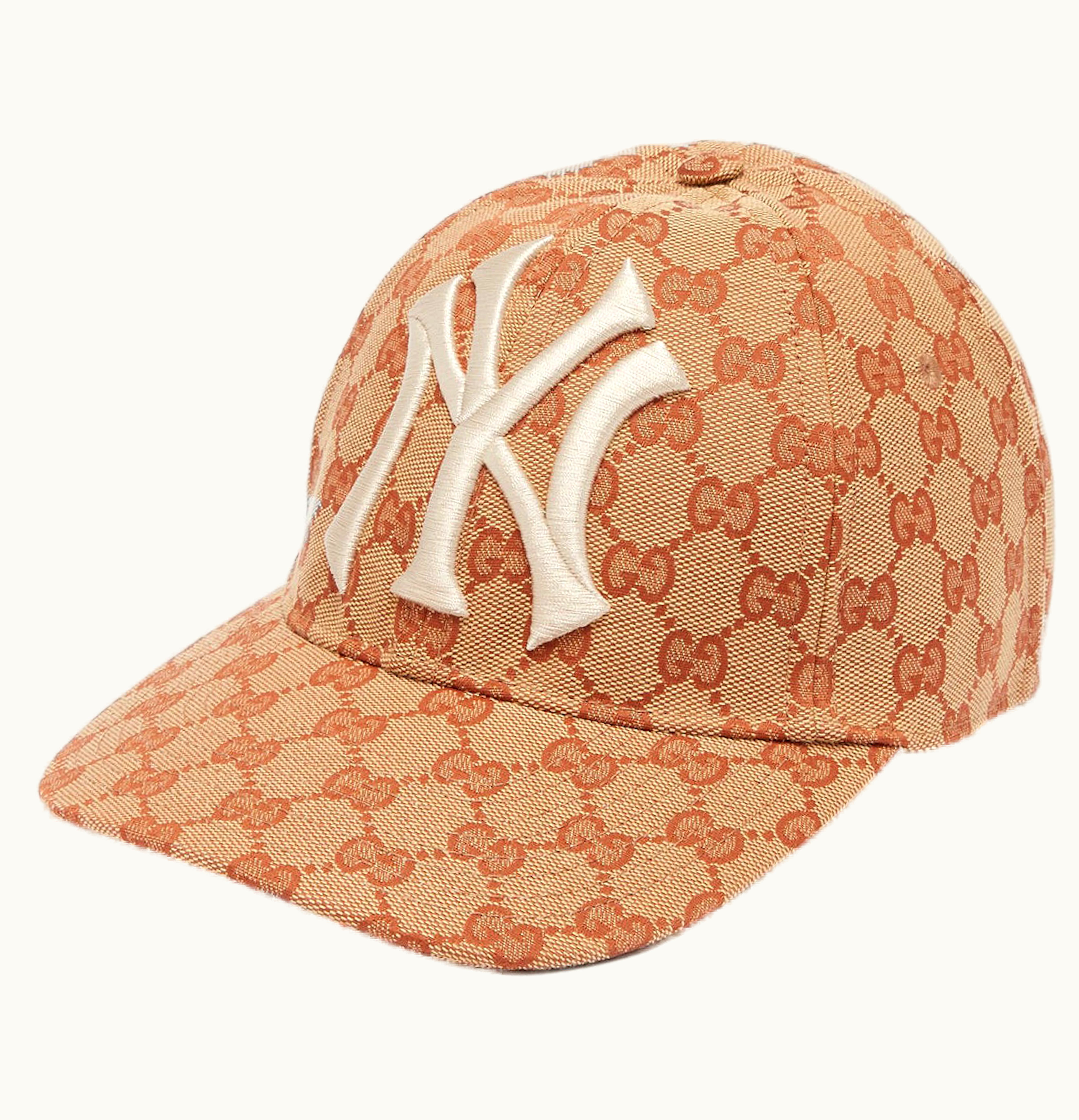 Gucci Gucci NY Yankees logo GG Cap Beige
