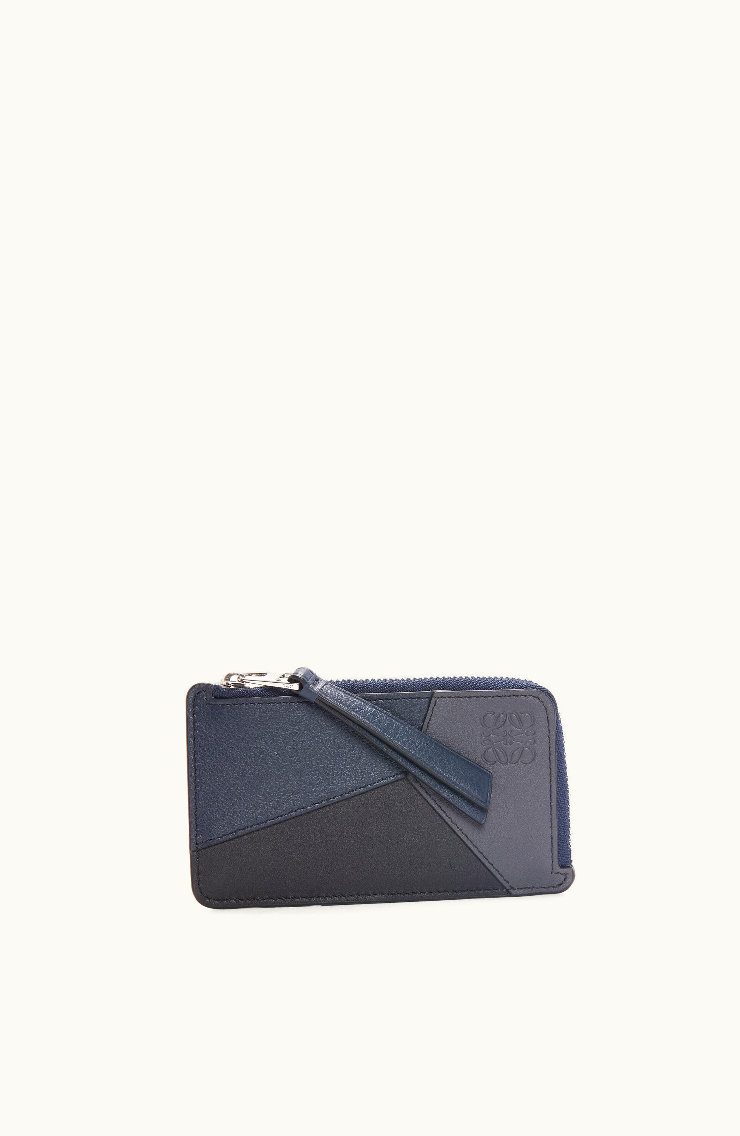 Loewe Loewe Puzzle Coin Cardholder In Classic Calfskin Deep Navy / Anthracite