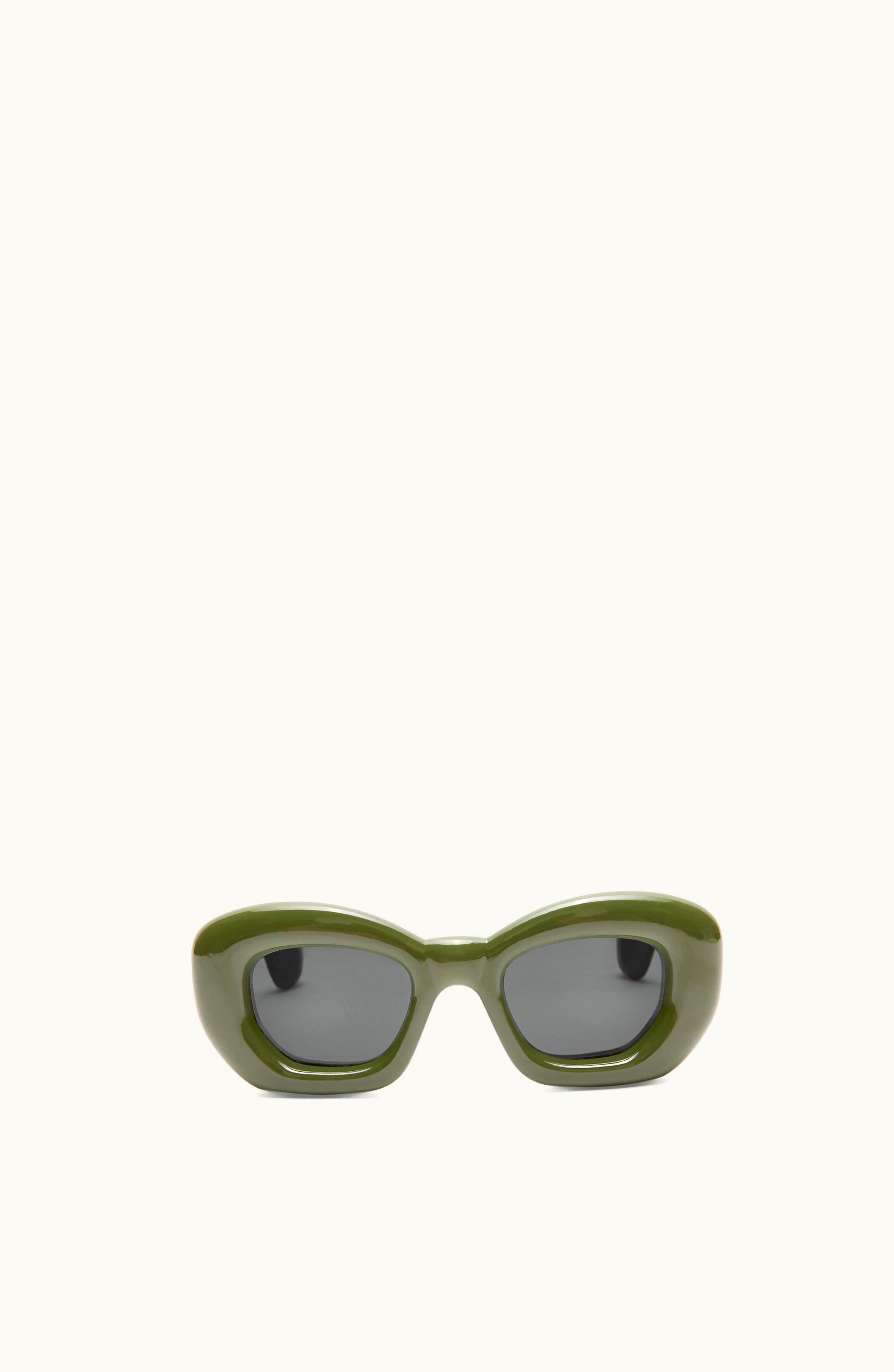 Loewe Loewe Inflated Butterfly Sunglasses In Nylon Dark Green