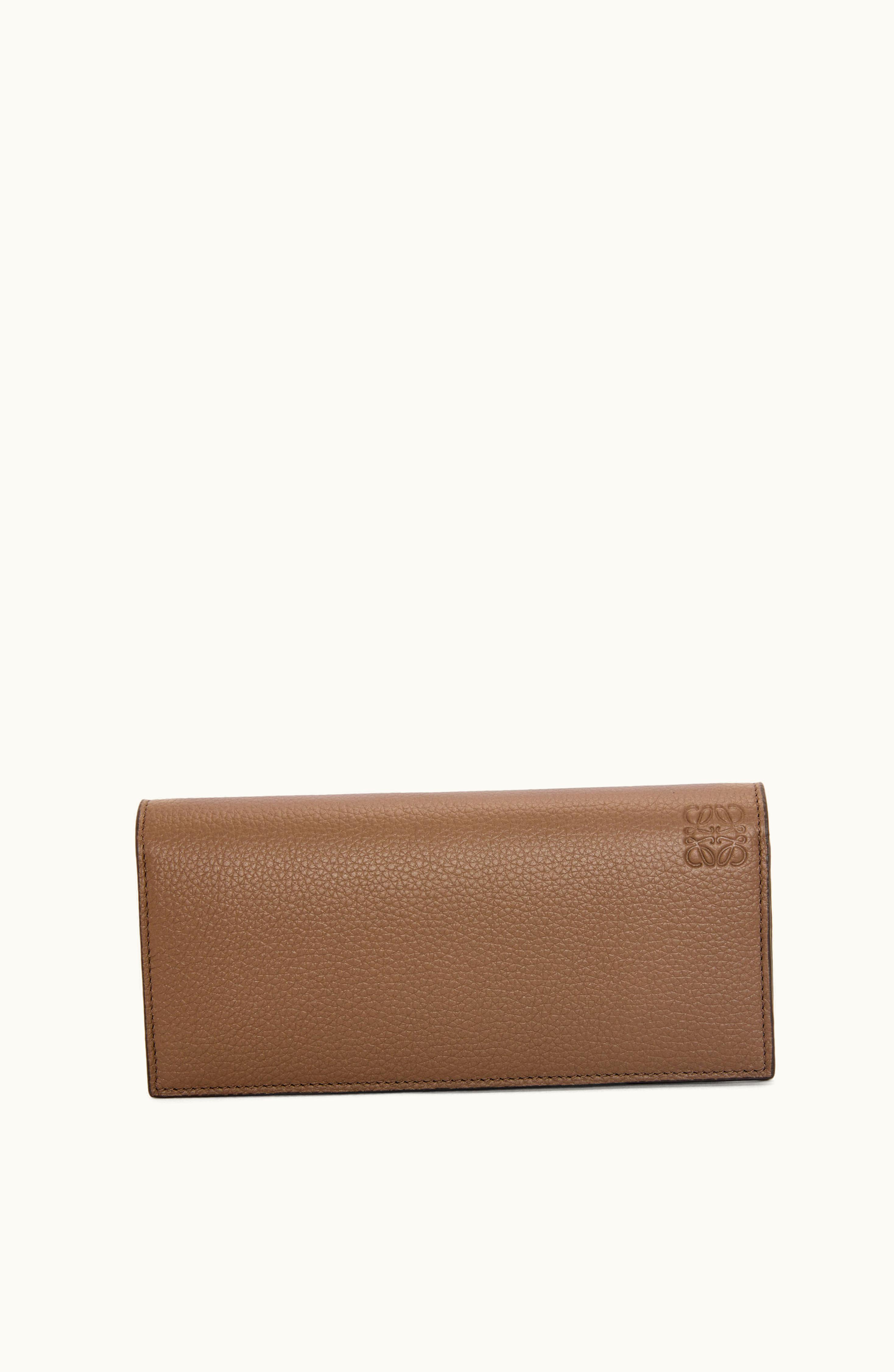 Loewe Loewe Long Horizontal Wallet In Soft Grained Calfskin Winter Brown
