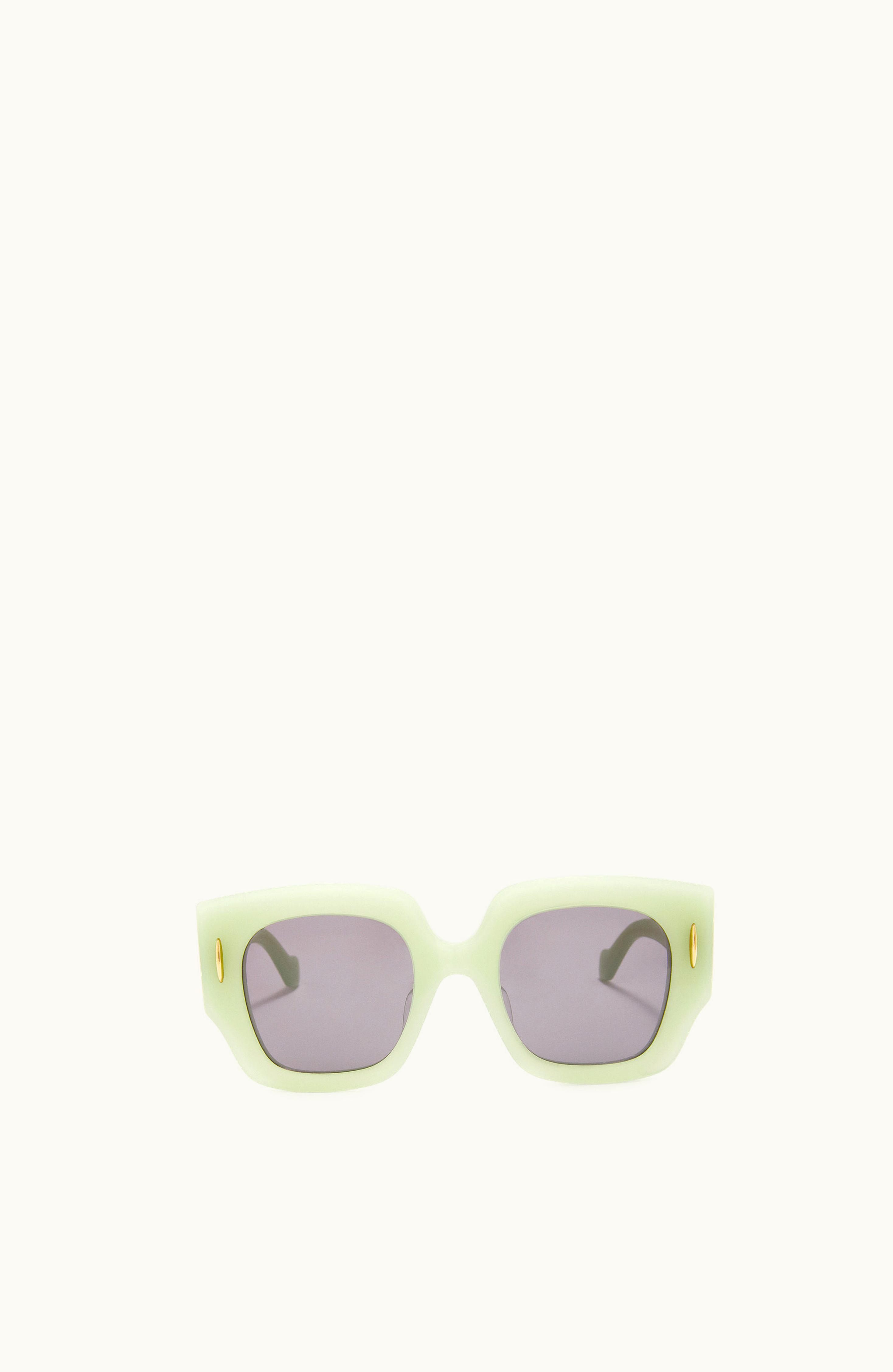 Loewe Loewe Square Screen Sunglasses In Acetate Clay Green / Spring Jade