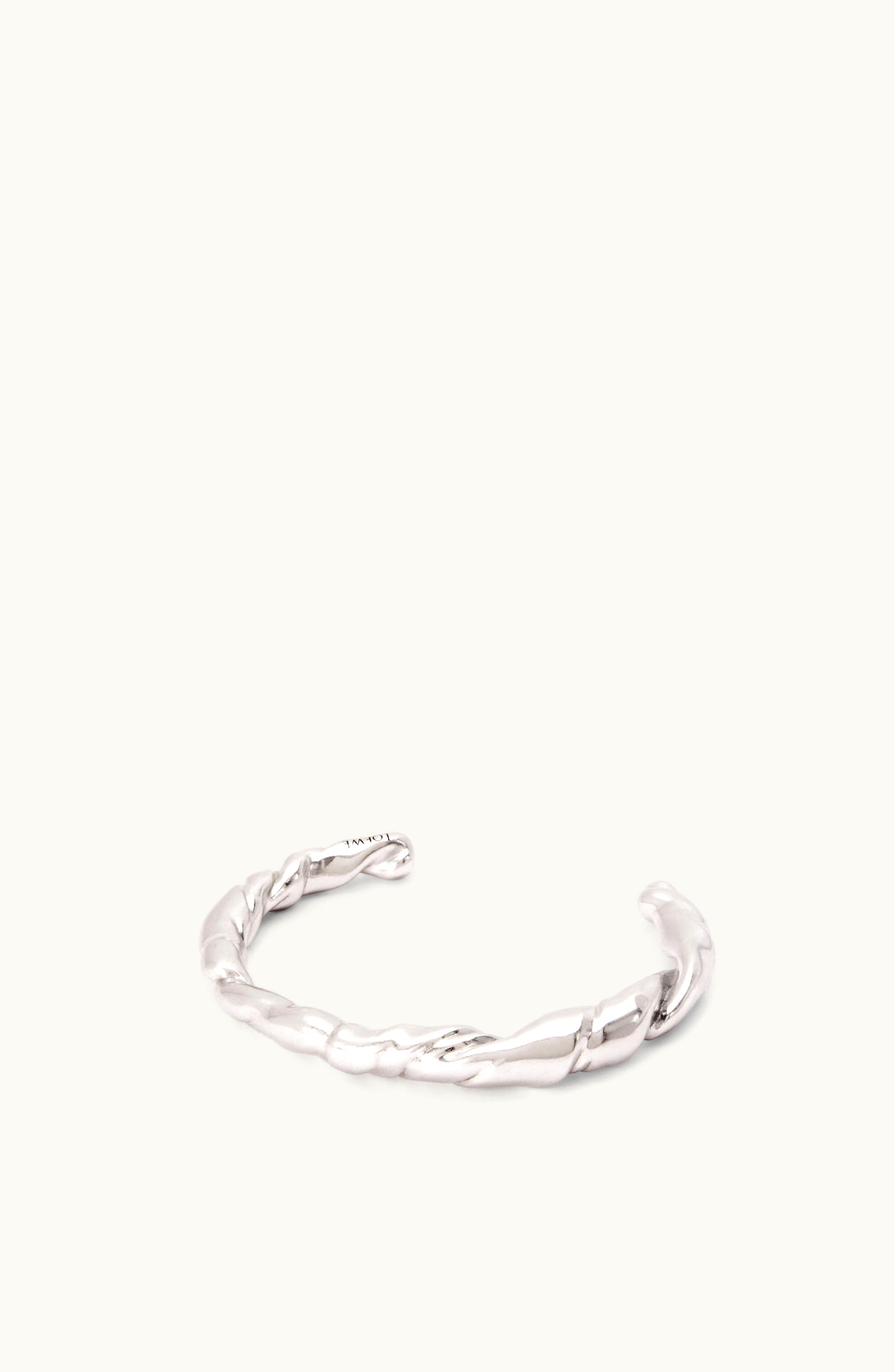 Loewe Loewe Thin Nappa Twist Cuff In Sterling Silver Silver