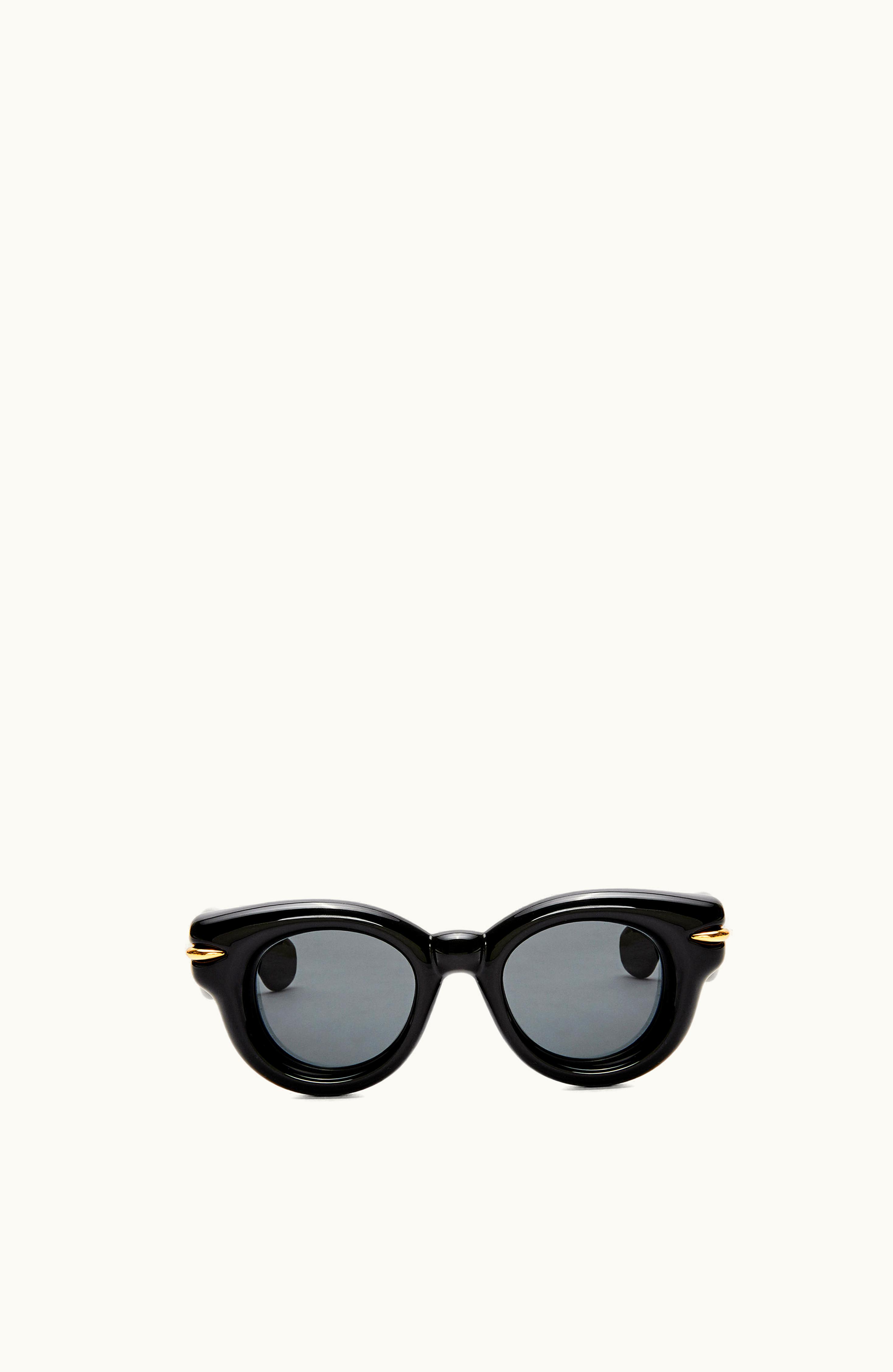 Loewe Loewe Inflated Round Sunglasses In Nylon Shiny Black