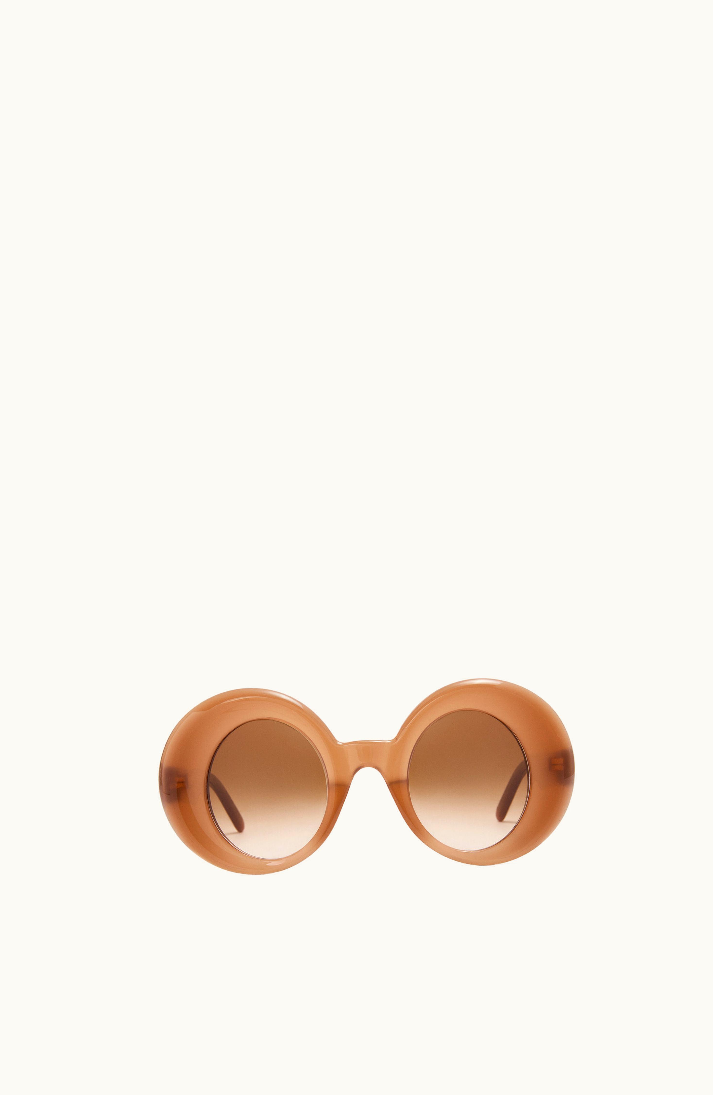 Loewe Loewe Oversized Round Sunglasses In Acetate Light Brown
