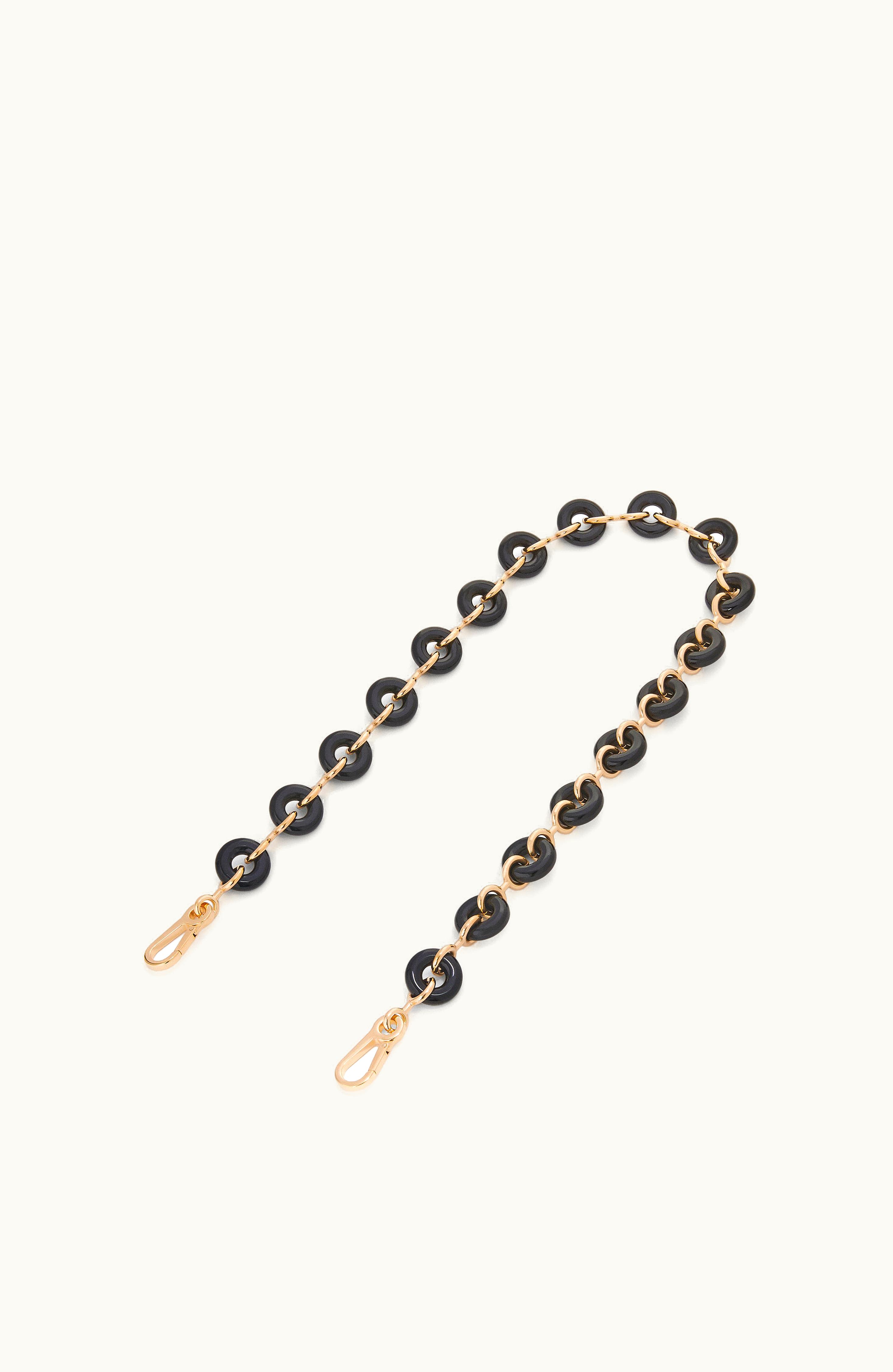 Loewe Loewe Donut Chain Strap In Acetate Black / Gold