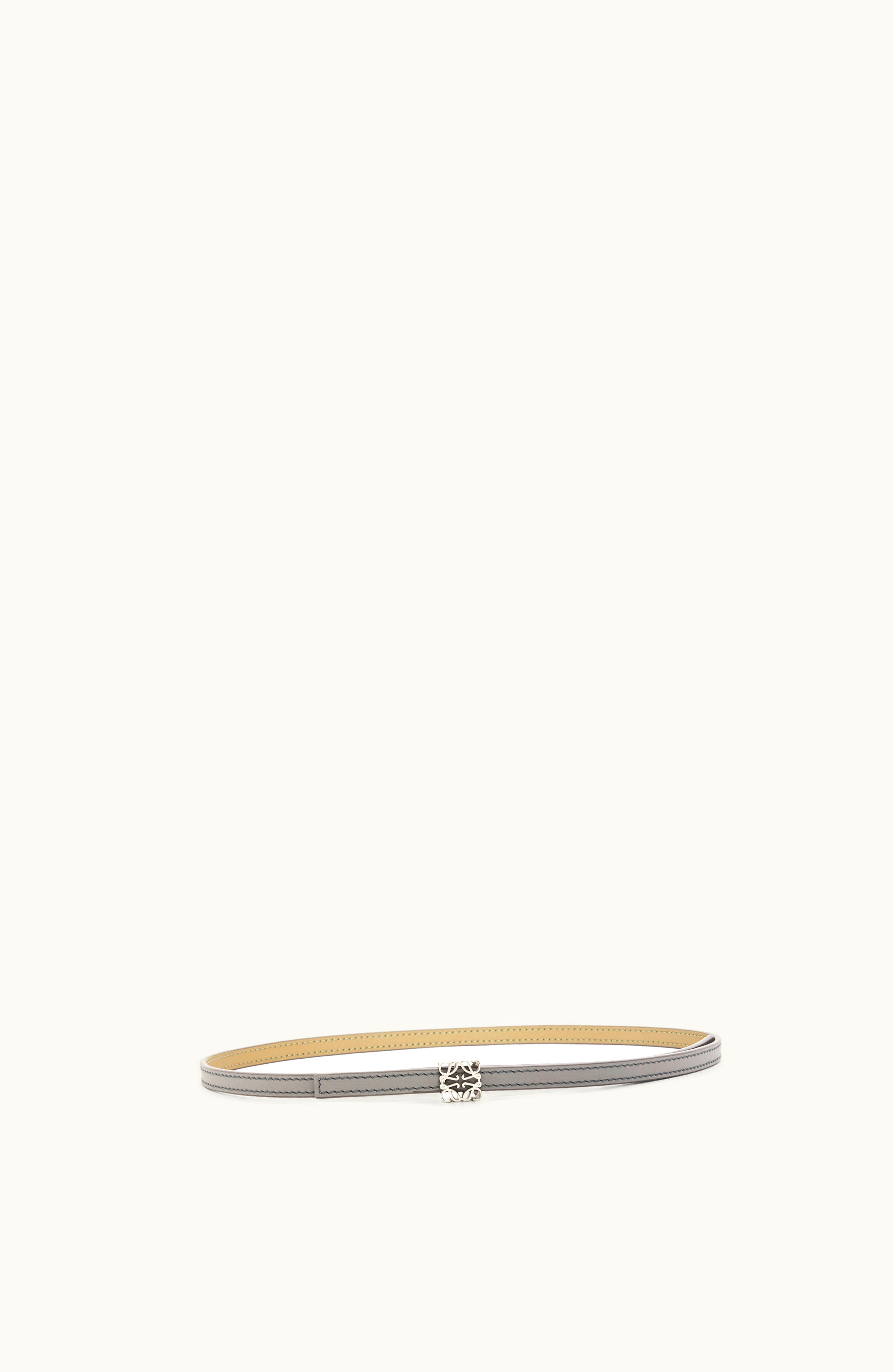 Loewe Loewe Reversible Anagram Cube Belt In Smooth Calfskin Pearl Grey / Clay Green / Palladiu
