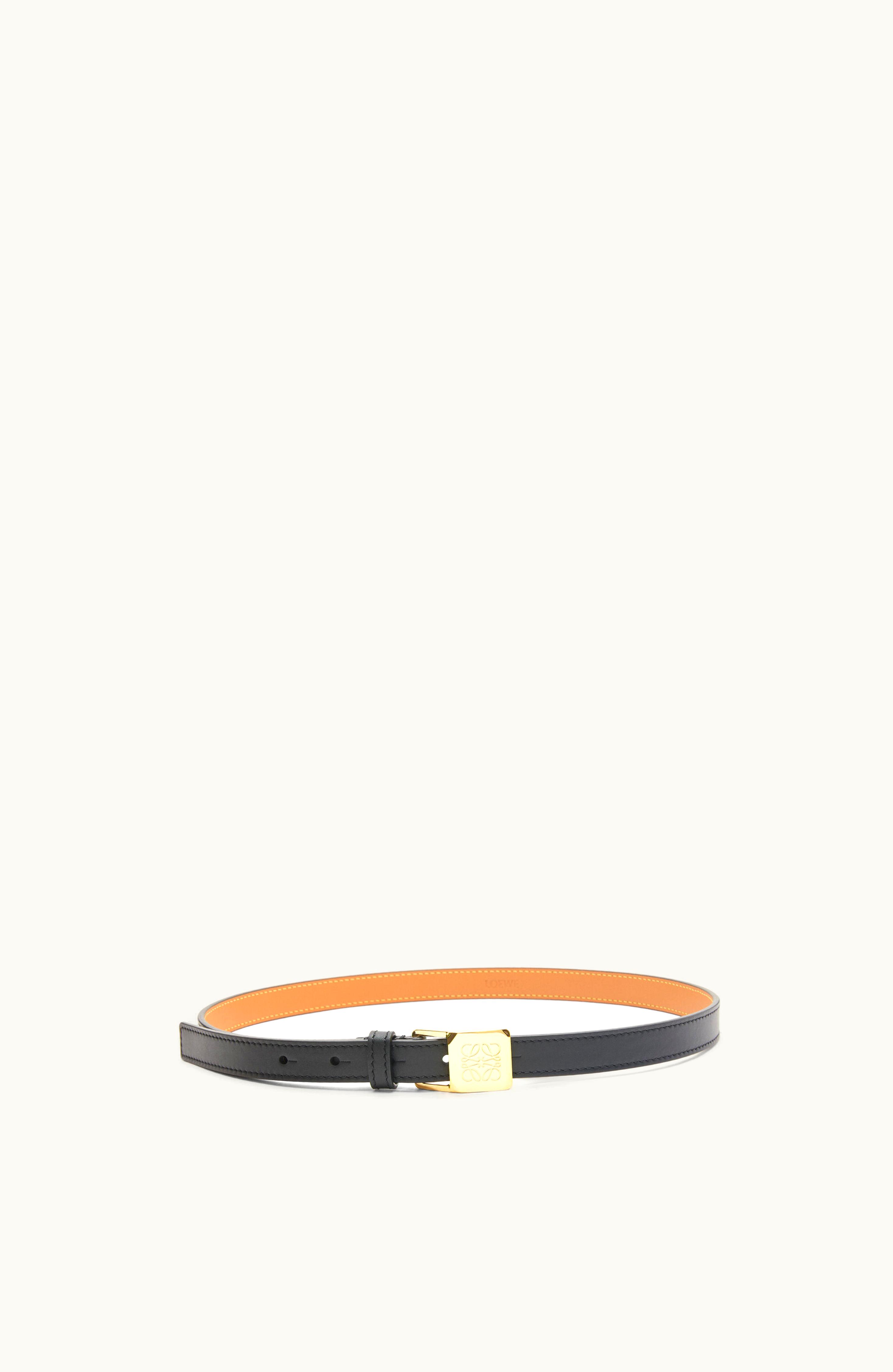 Loewe Loewe Amazona Anagram Padlock Belt In Smooth Calfskin Black