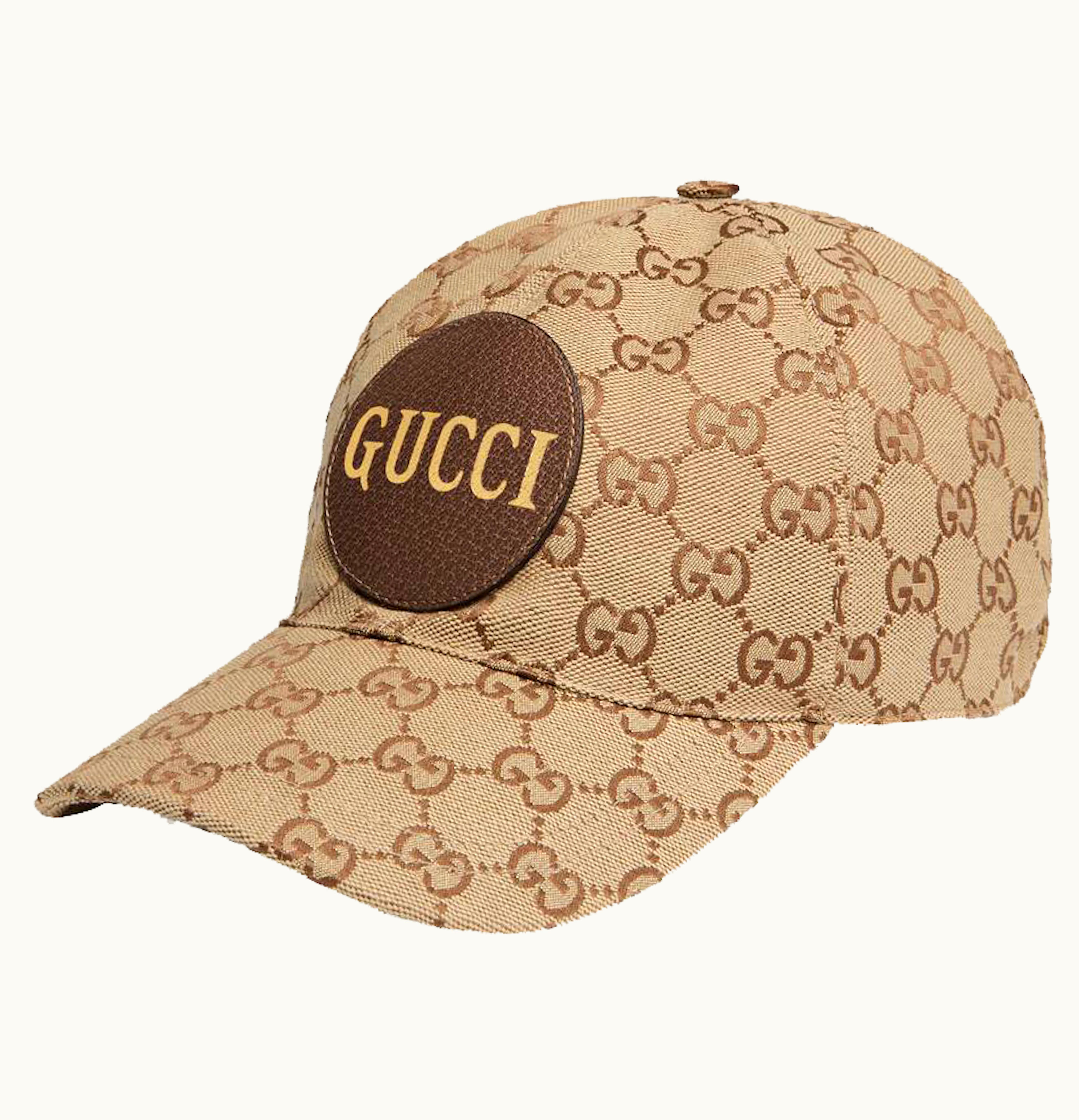 Gucci Gucci GG Canvas Baseball Hat Beige Brown