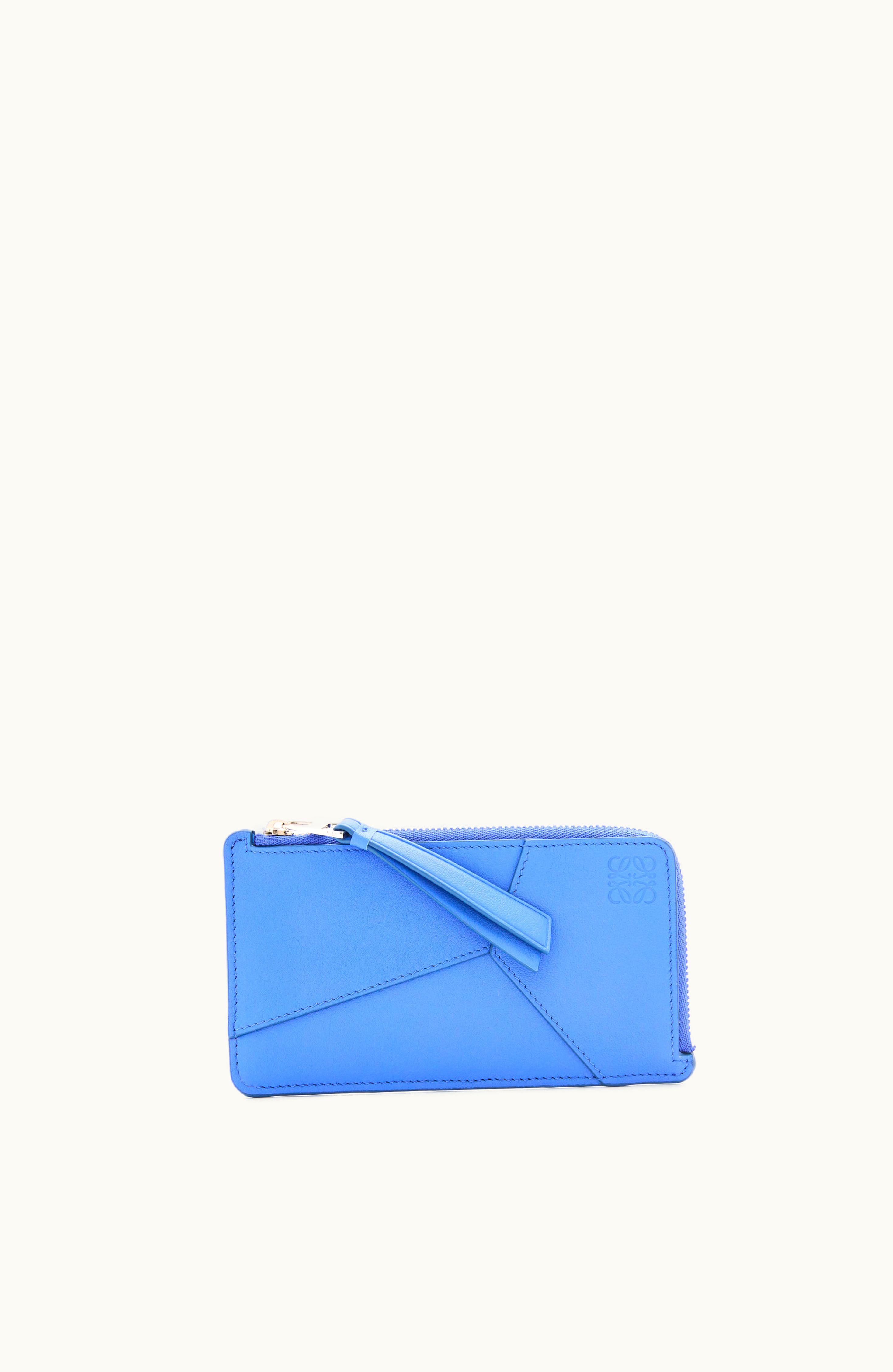 Loewe Loewe Puzzle Long Coin Cardholder In Classic Calfskin Seaside Blue