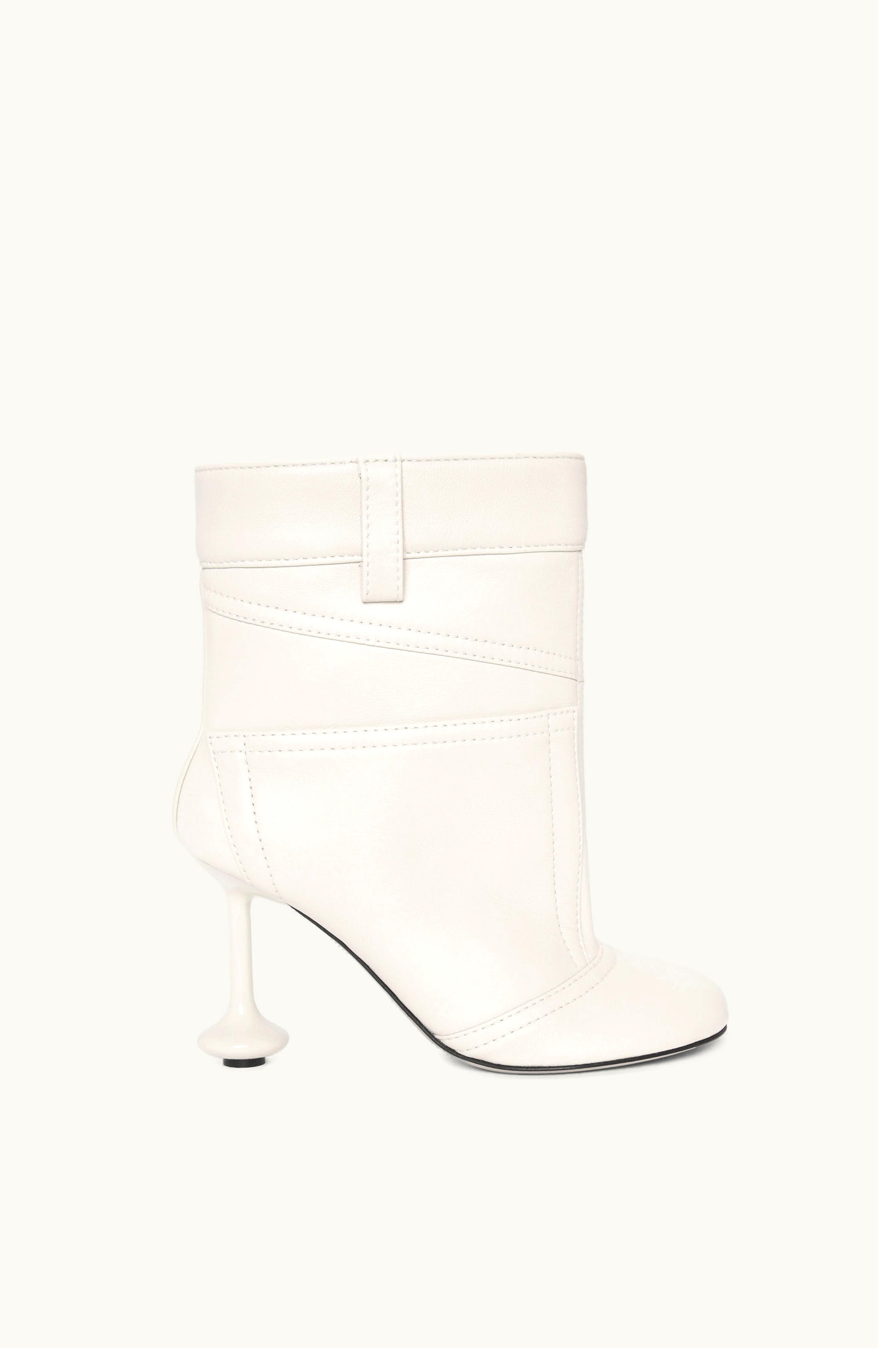 Loewe Loewe Toy Ankle Bootie In Nappa Lambskin Anthurium White