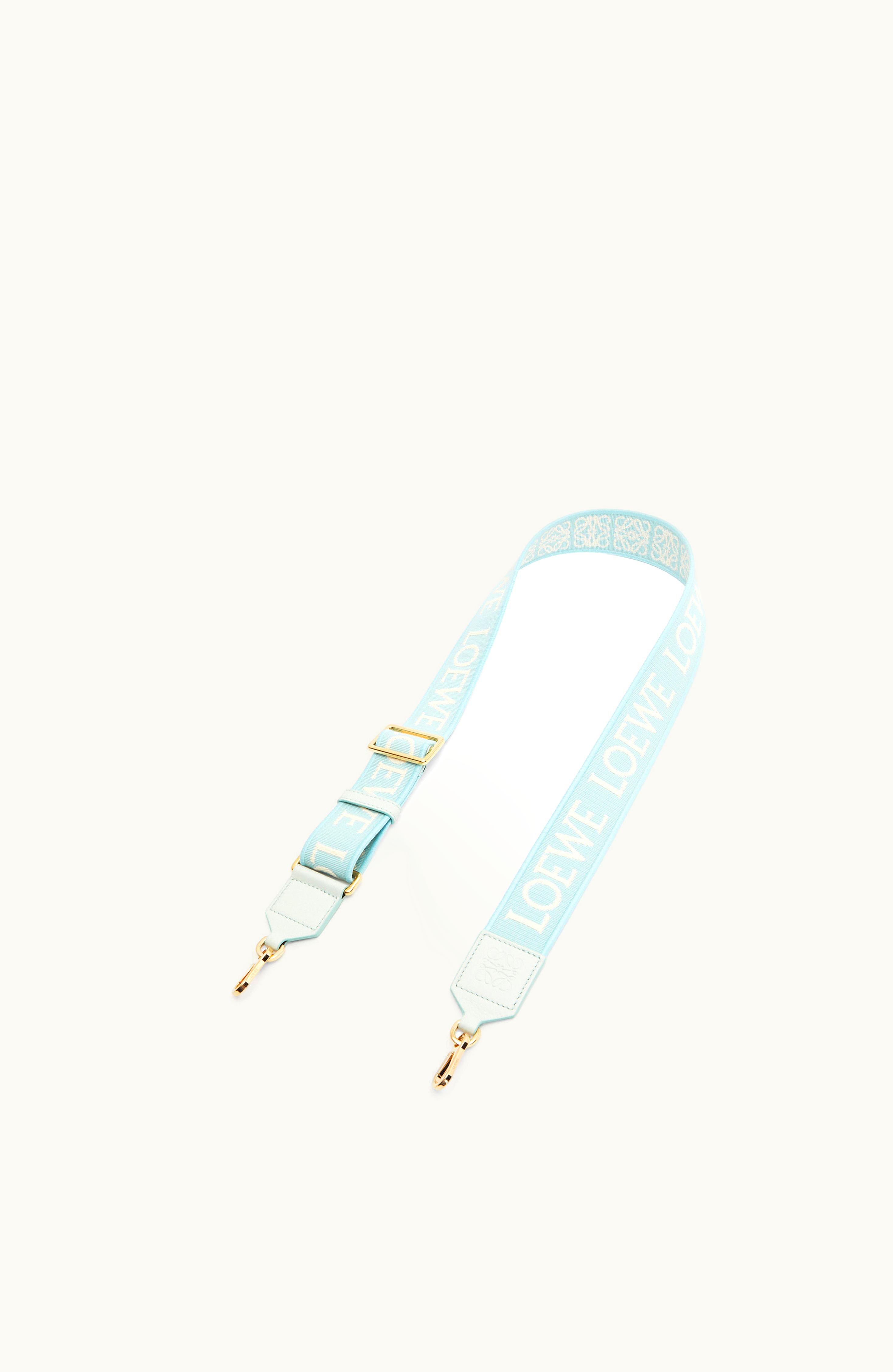 Loewe Loewe Anagram Strap In Jacquard And Calfskin Light Blue