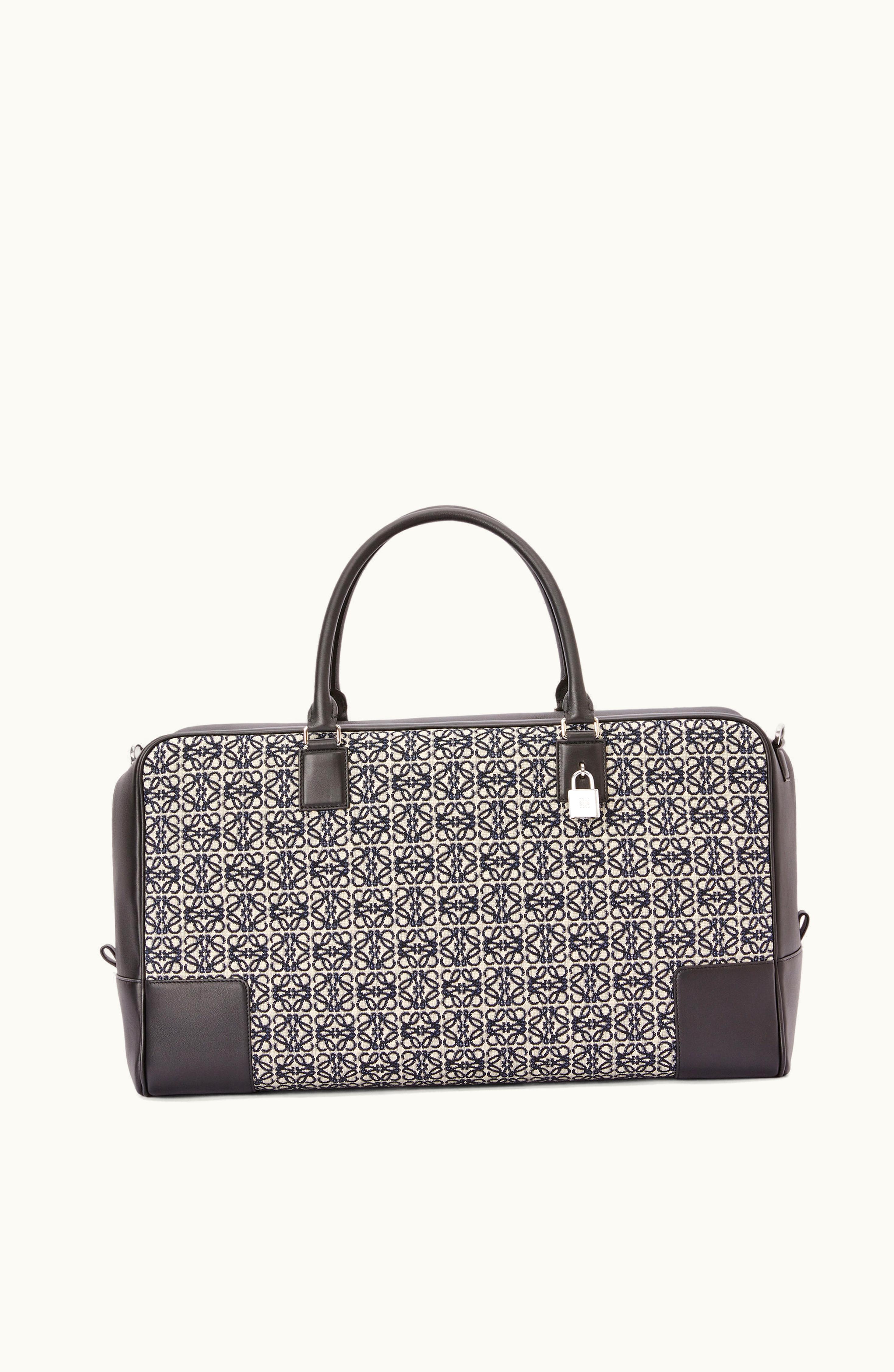 Loewe Loewe Amazona 44 Bag In Anagram Jacquard And Calfskin Navy / Black