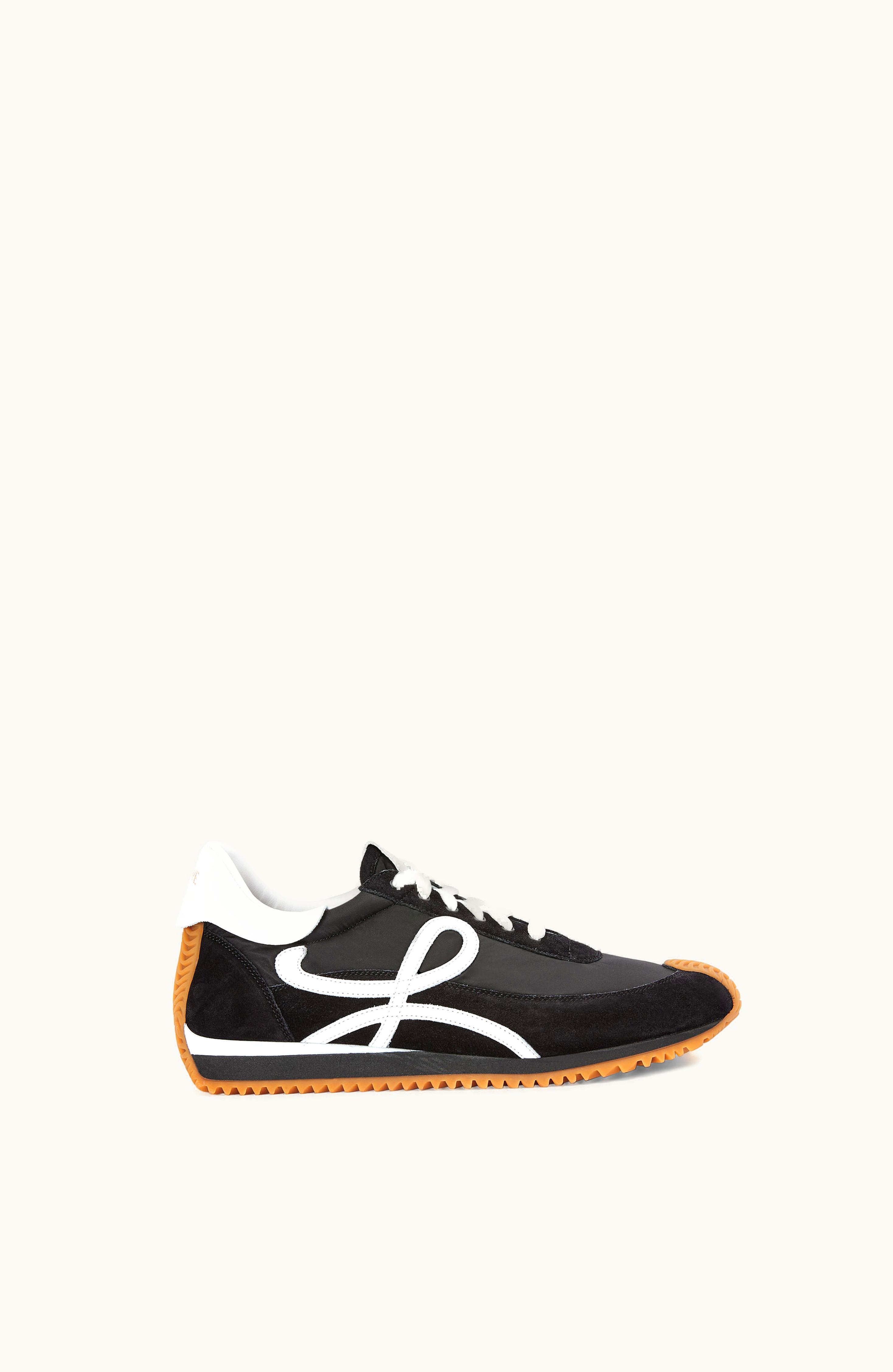 Loewe Loewe Flow Runner Calfskin/Nylon Lace-Up Running Shoe Honey Black/White