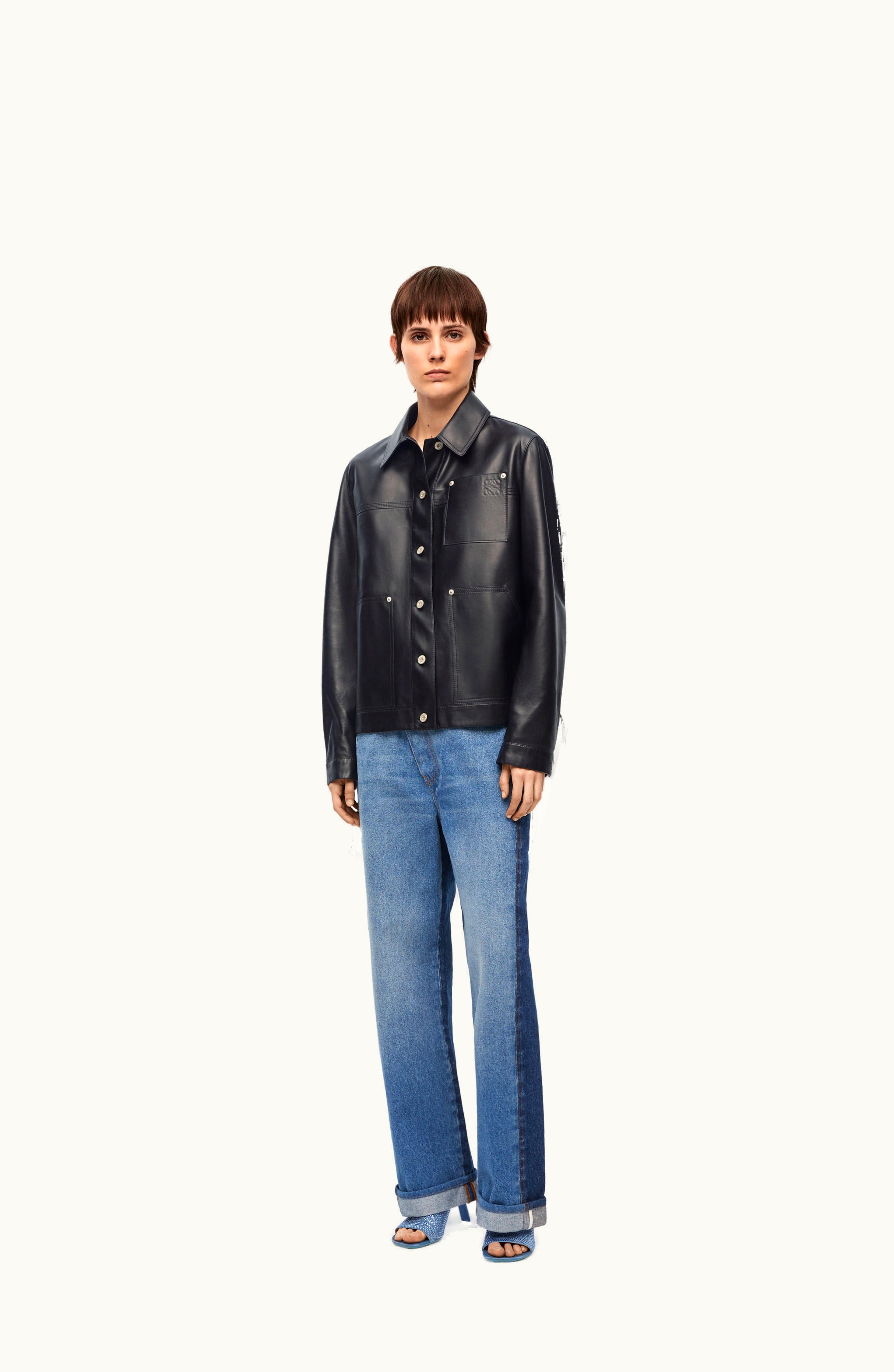 Loewe Loewe Workwear Jacket In Nappa Lambskin Black