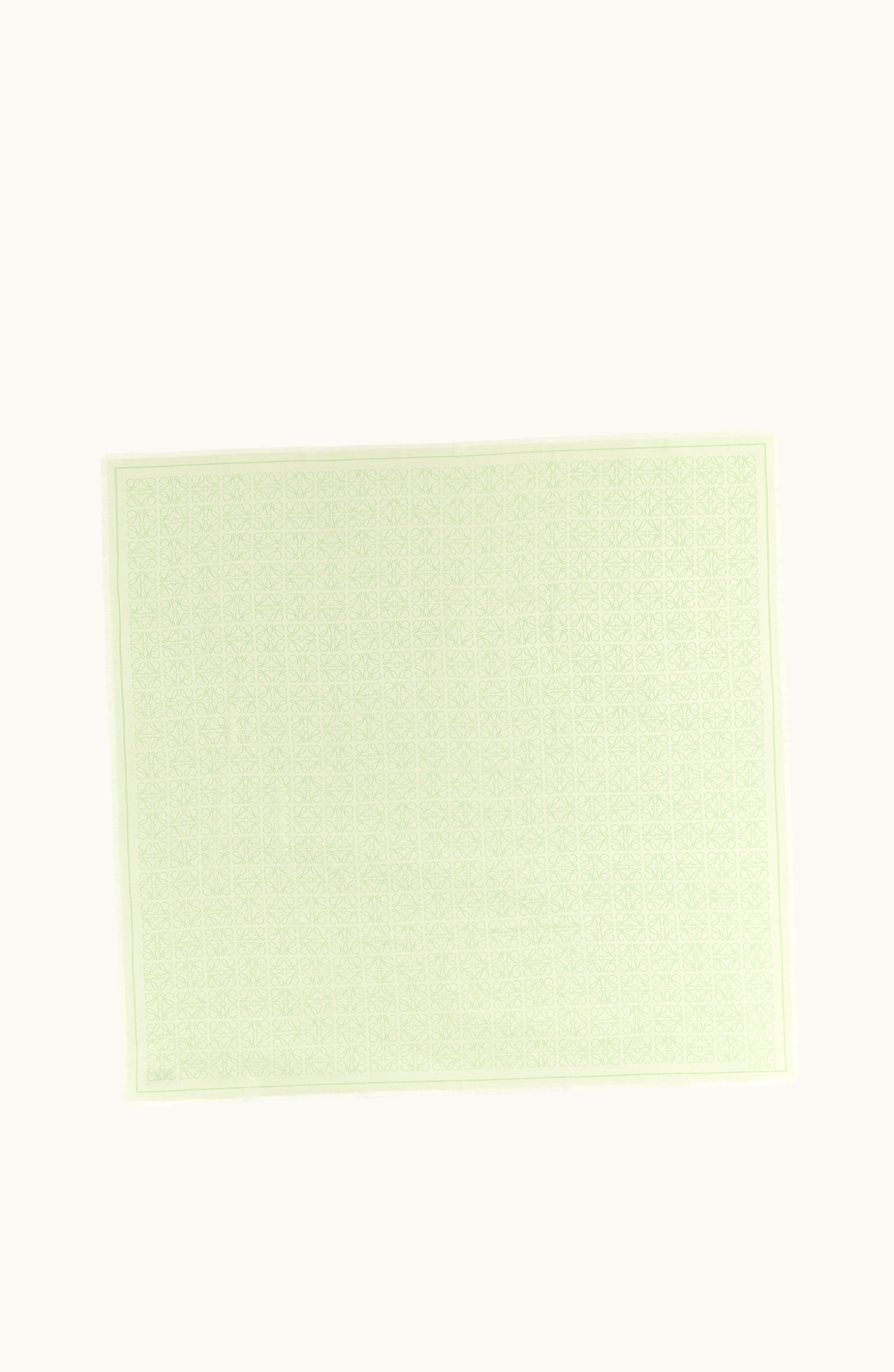 Loewe Loewe Anagram Scarf In Wool And Silk Pale Celadon Glaze
