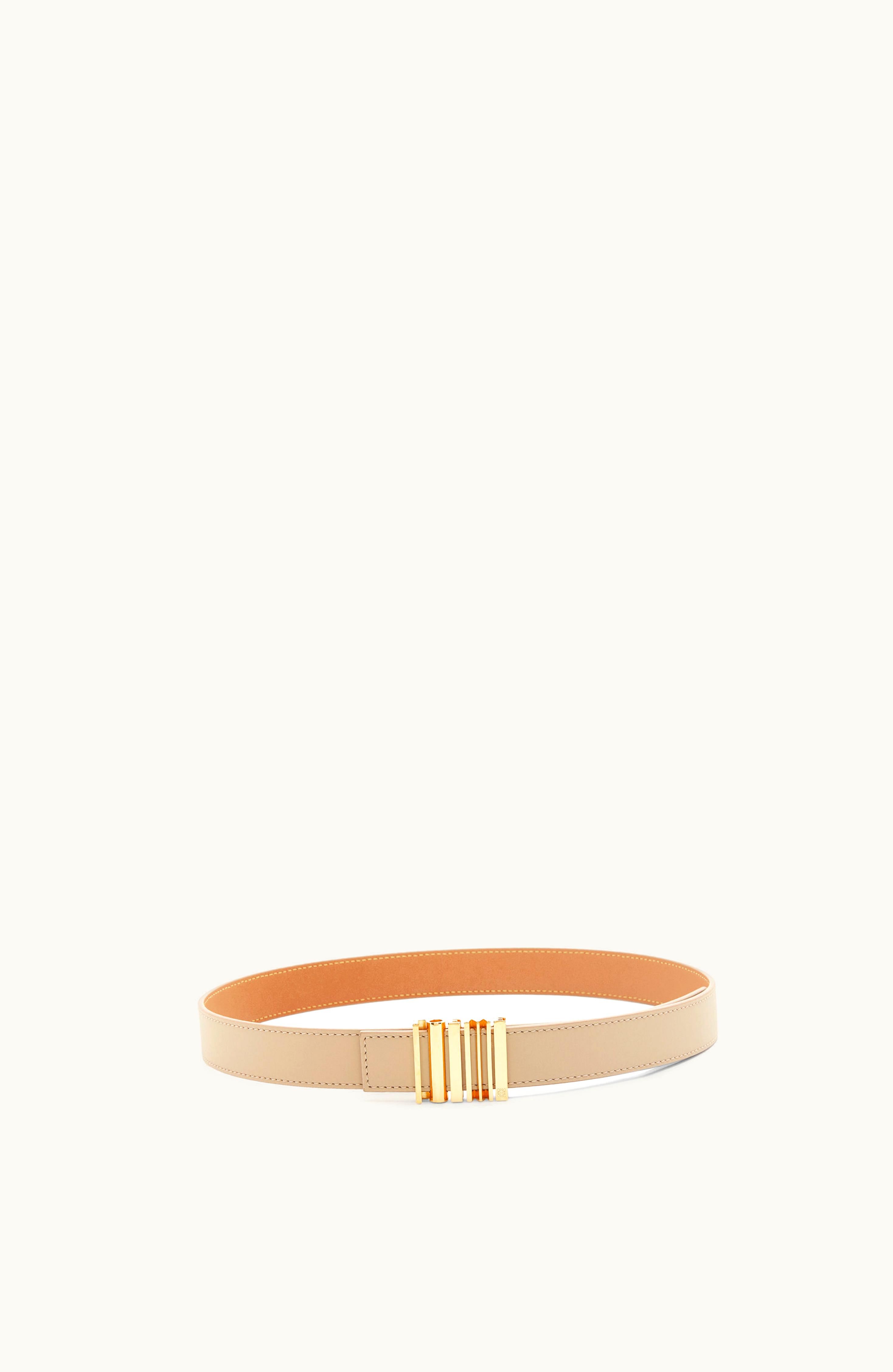 Loewe Loewe Classic Calfskin Logo Belt In Dusty Beige