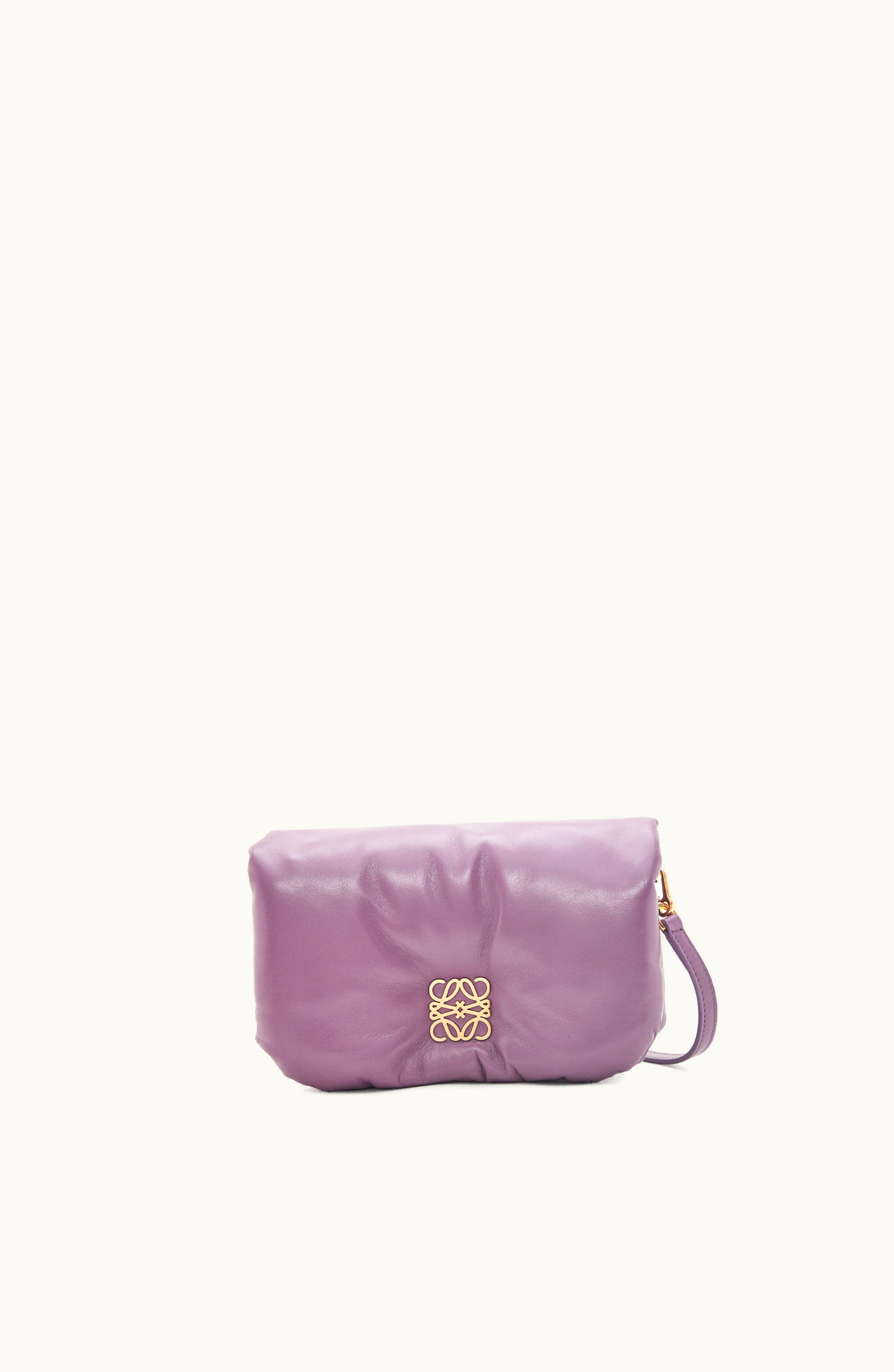 Loewe Loewe Mini Puffer Goya Bag In Shiny Nappa Lambskin Lavander