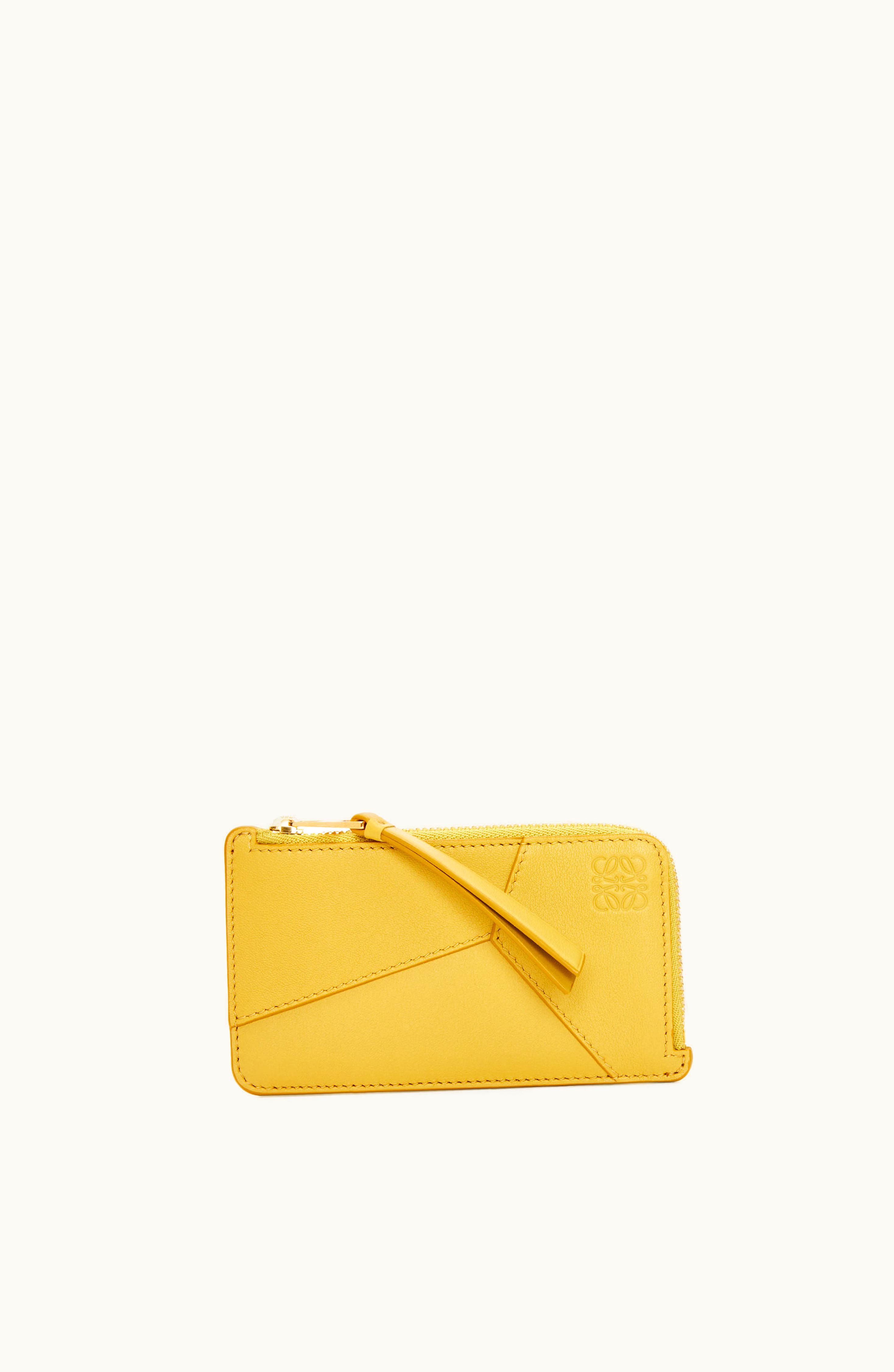 Loewe Loewe Puzzle Coin Cardholder In Classic Calfskin Bright Ochre