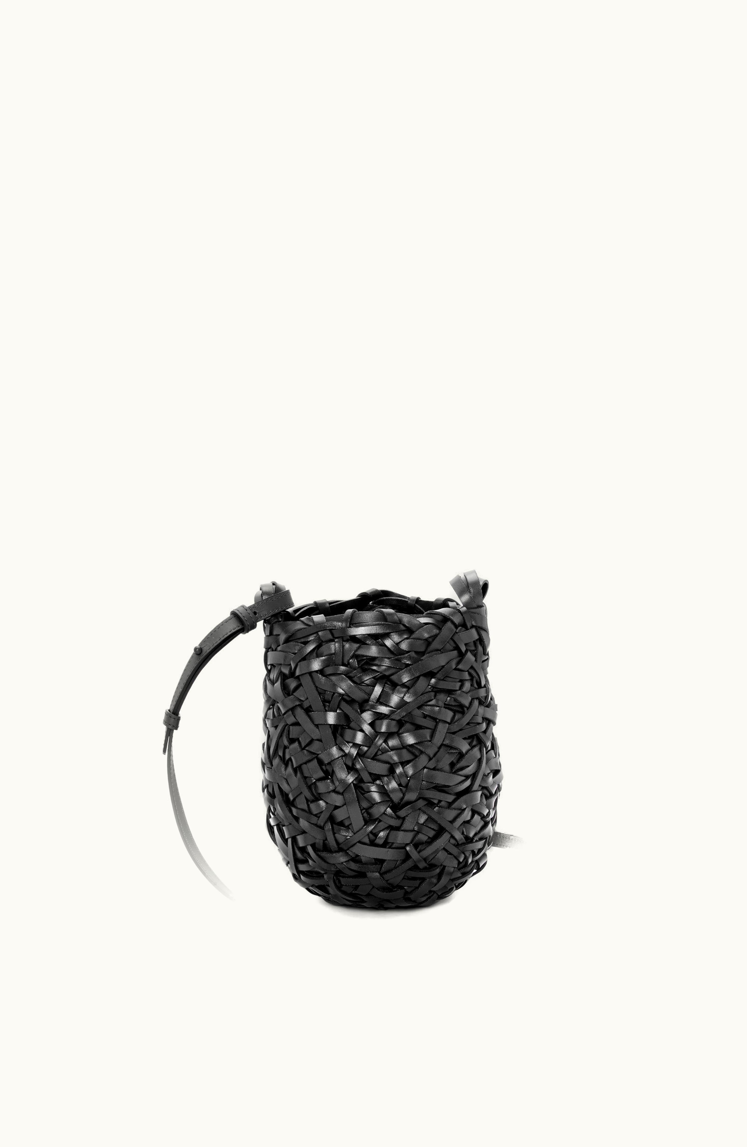 Loewe Loewe Small Nest Basket Bag In Calfskin Black