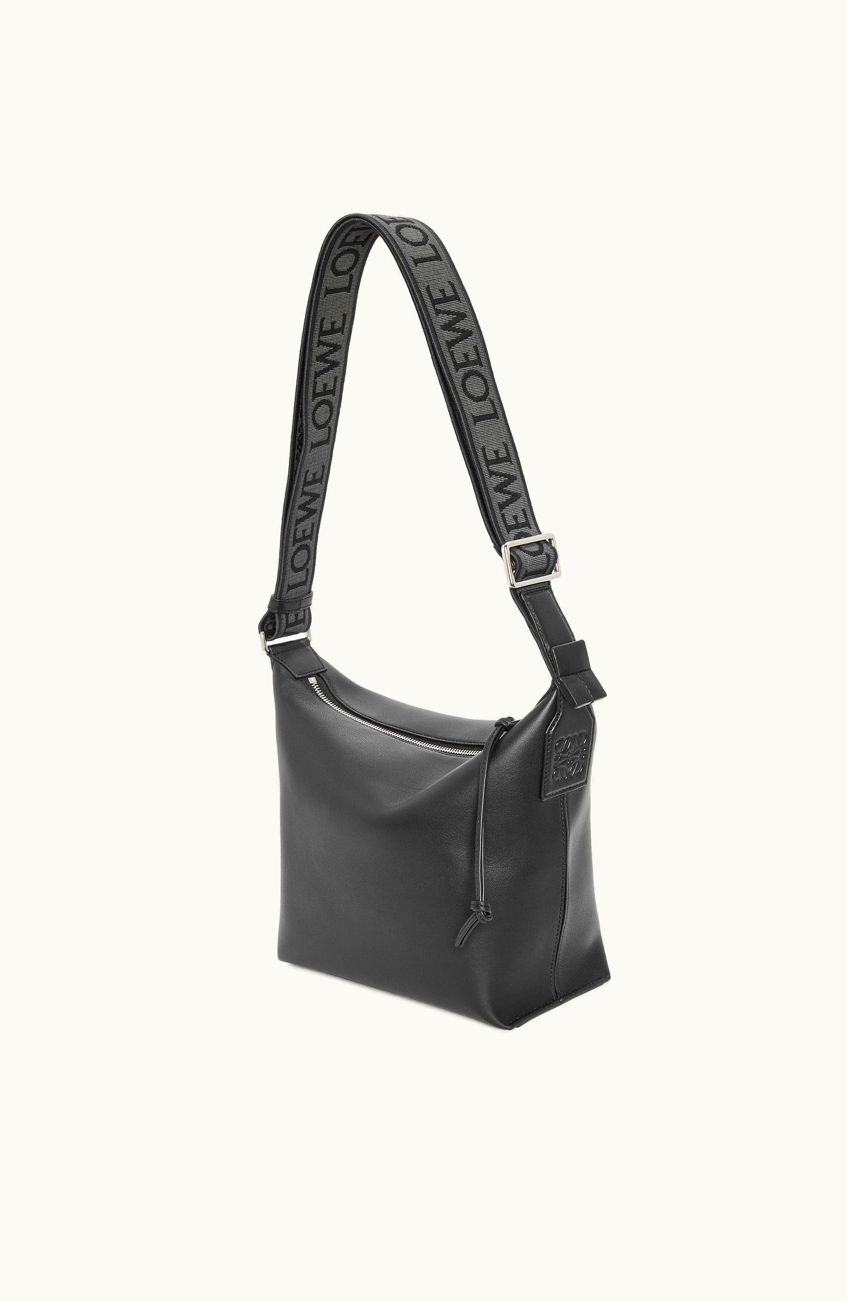 Loewe Loewe Small Cubi Crossbody Bag In Supple Smooth Calfskin And Jacquard Black