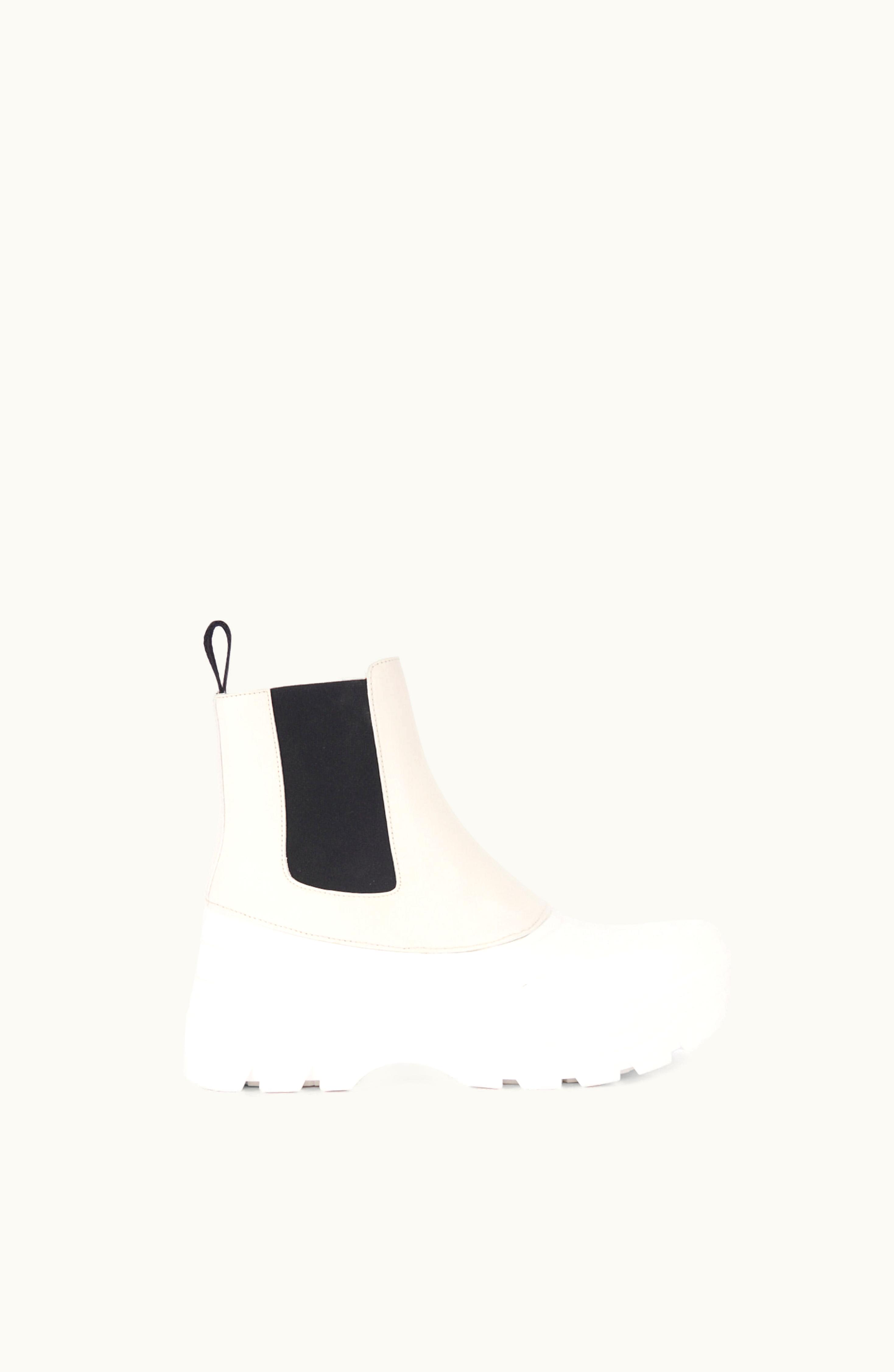 Loewe Loewe Field Chelsea Boot In Nubuck And Rubber Anthurium White