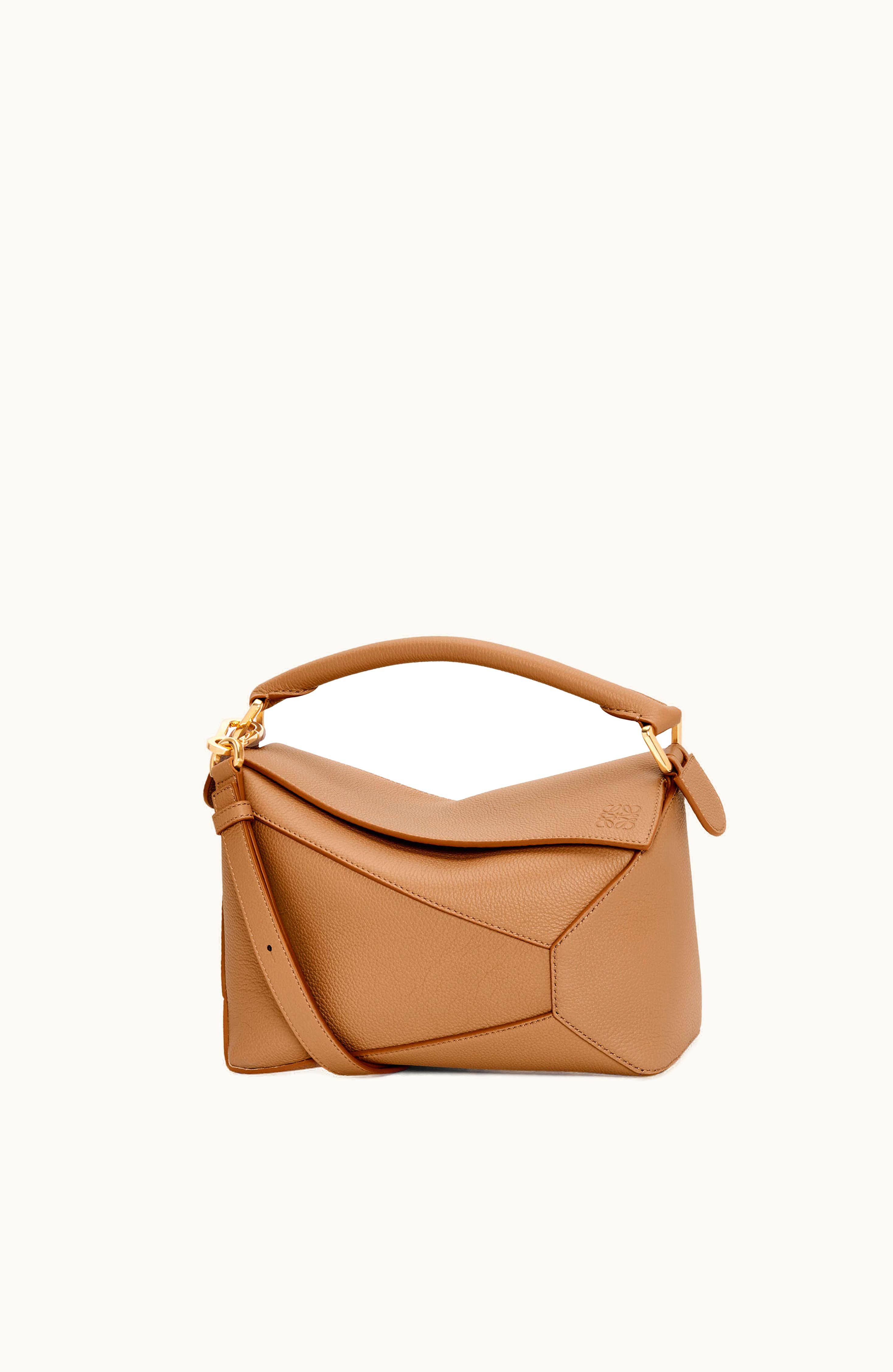 Loewe Loewe Small Puzzle Bag In Soft Grained Calfskin Toffee