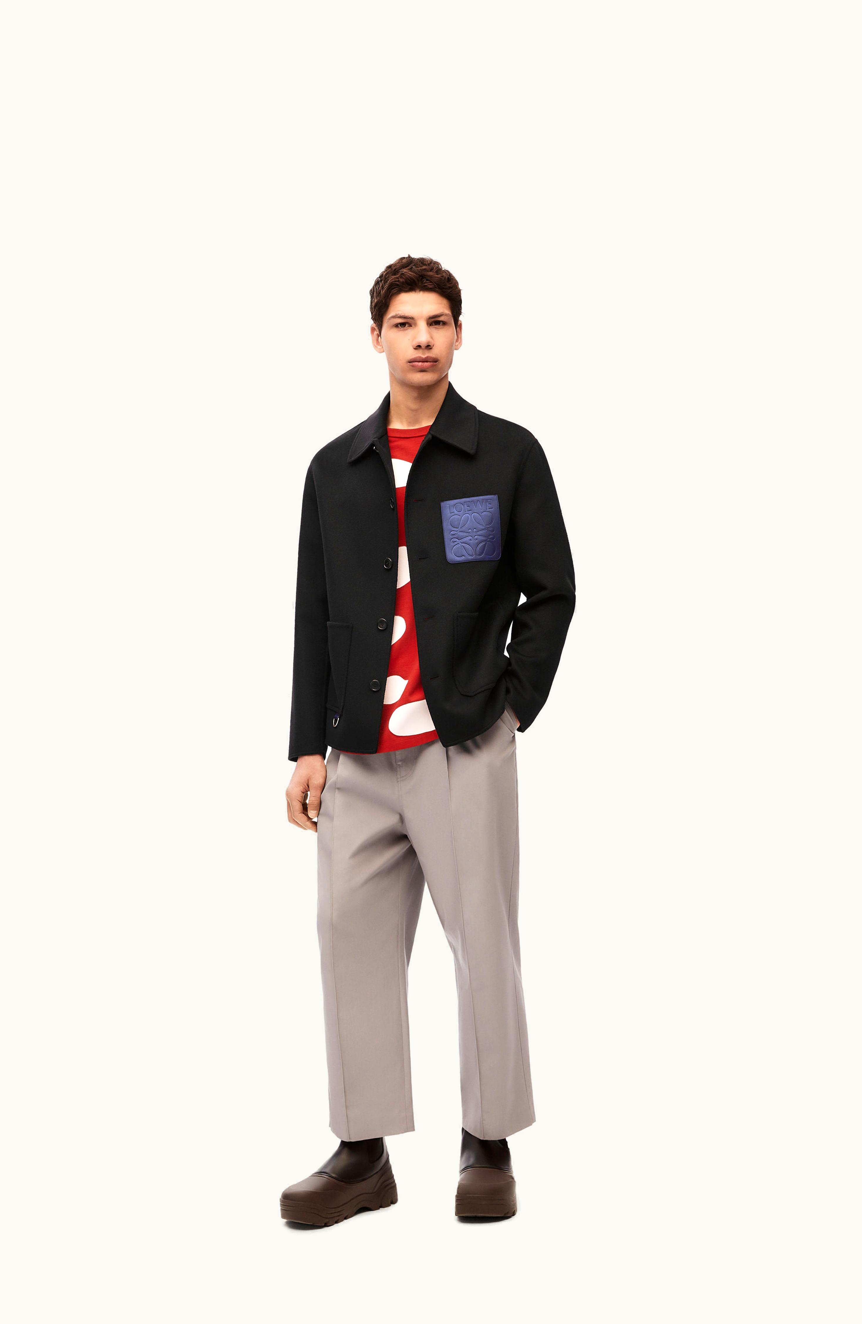 Loewe Loewe Double-Face Wool Cashmere Workwear Jacket Black