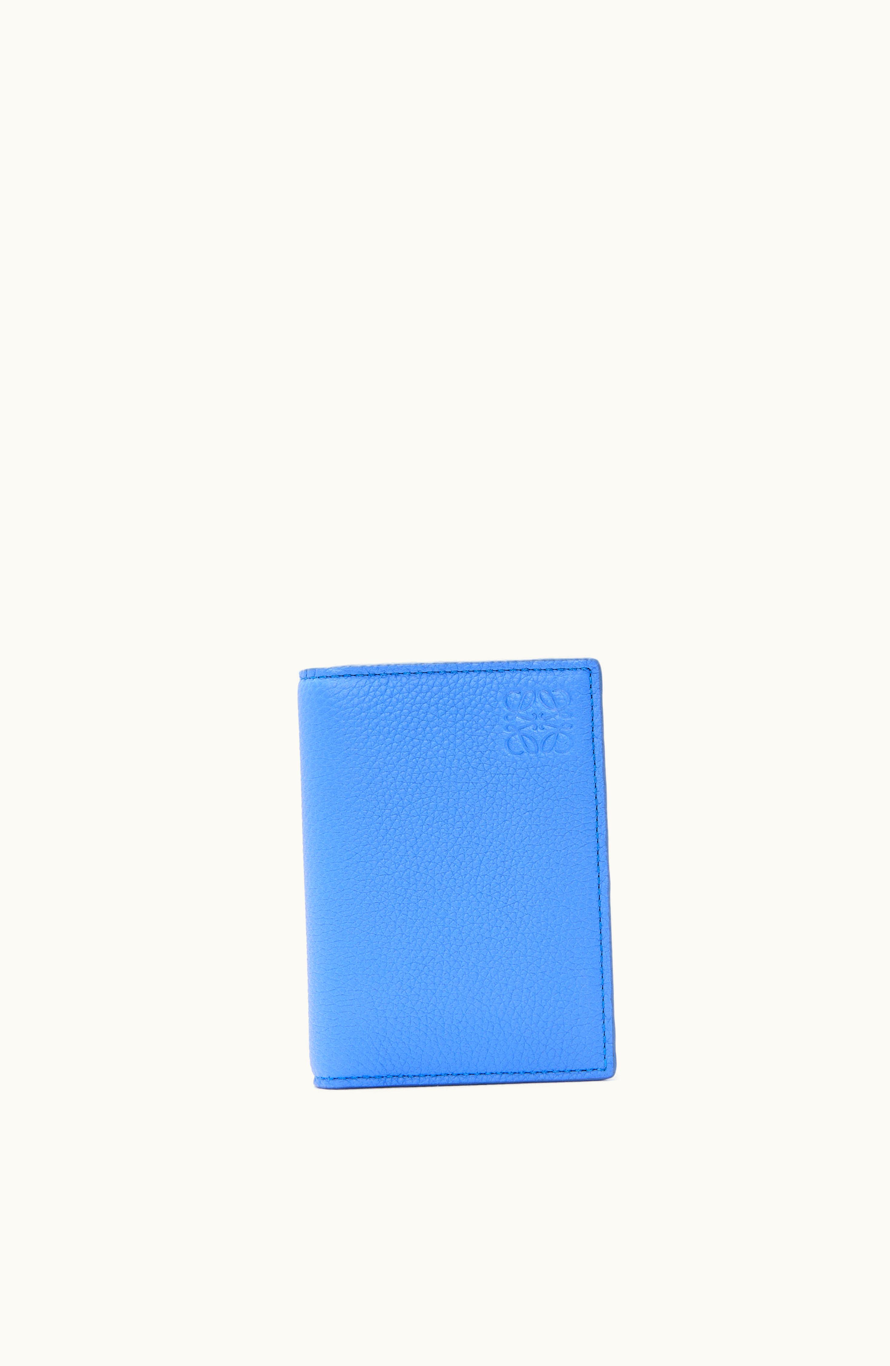 Loewe Loewe Bifold Cardholder In Soft Grained Calfskin Seaside Blue