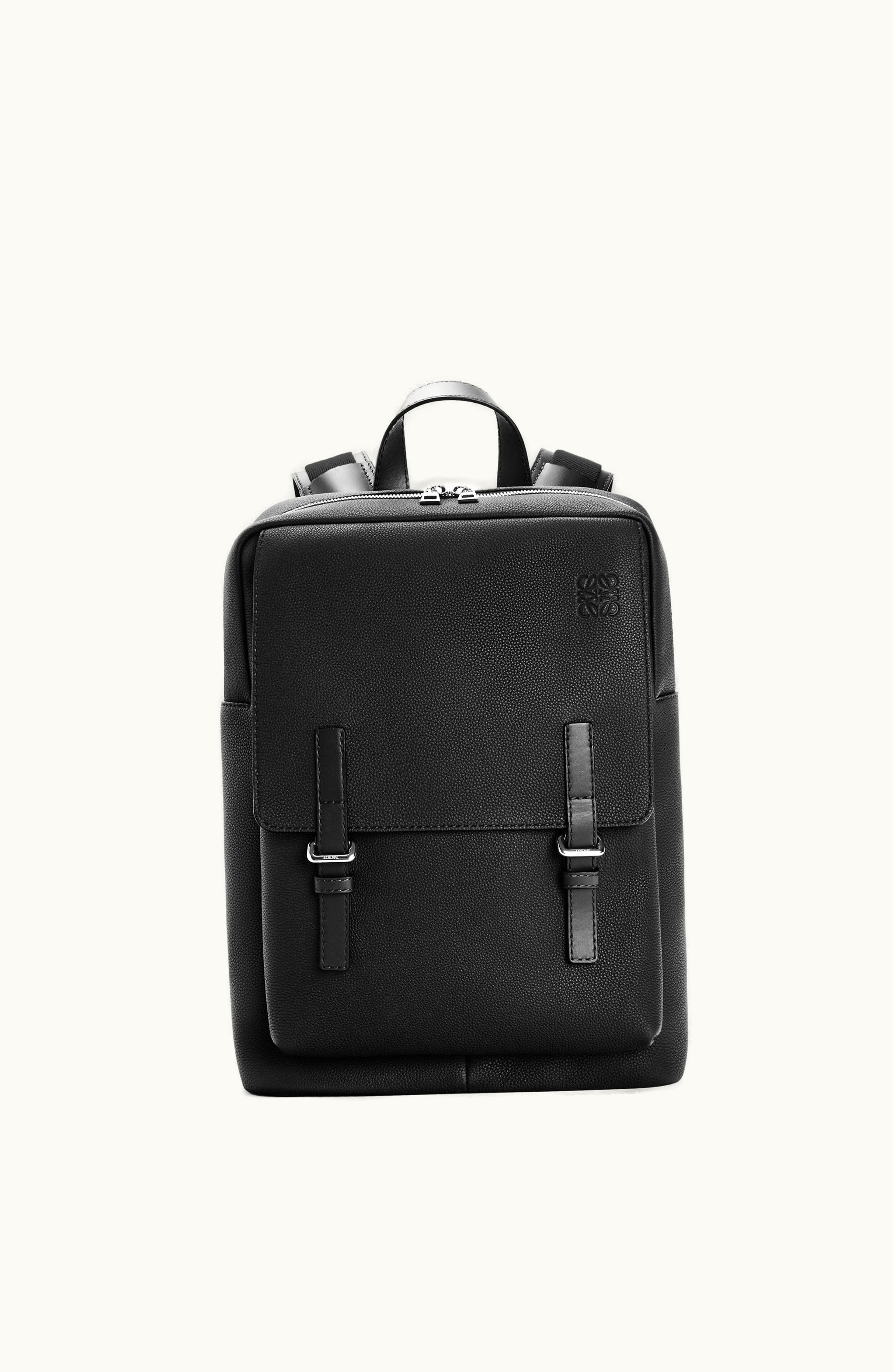 Loewe Loewe Military Backpack In Soft Grained Calfskin Black