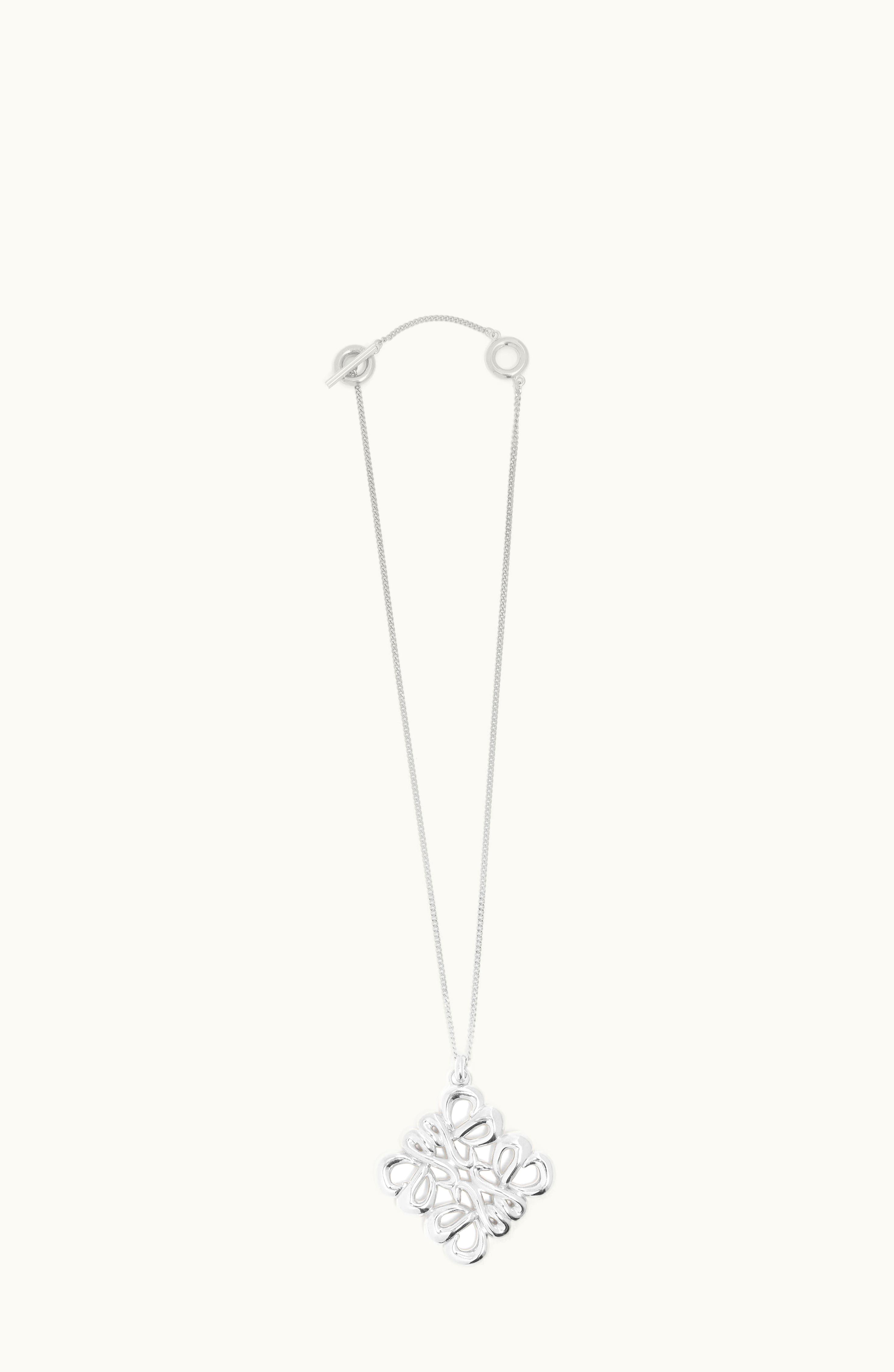 Loewe Loewe Large Pendant Necklace In Sterling Silver Silver