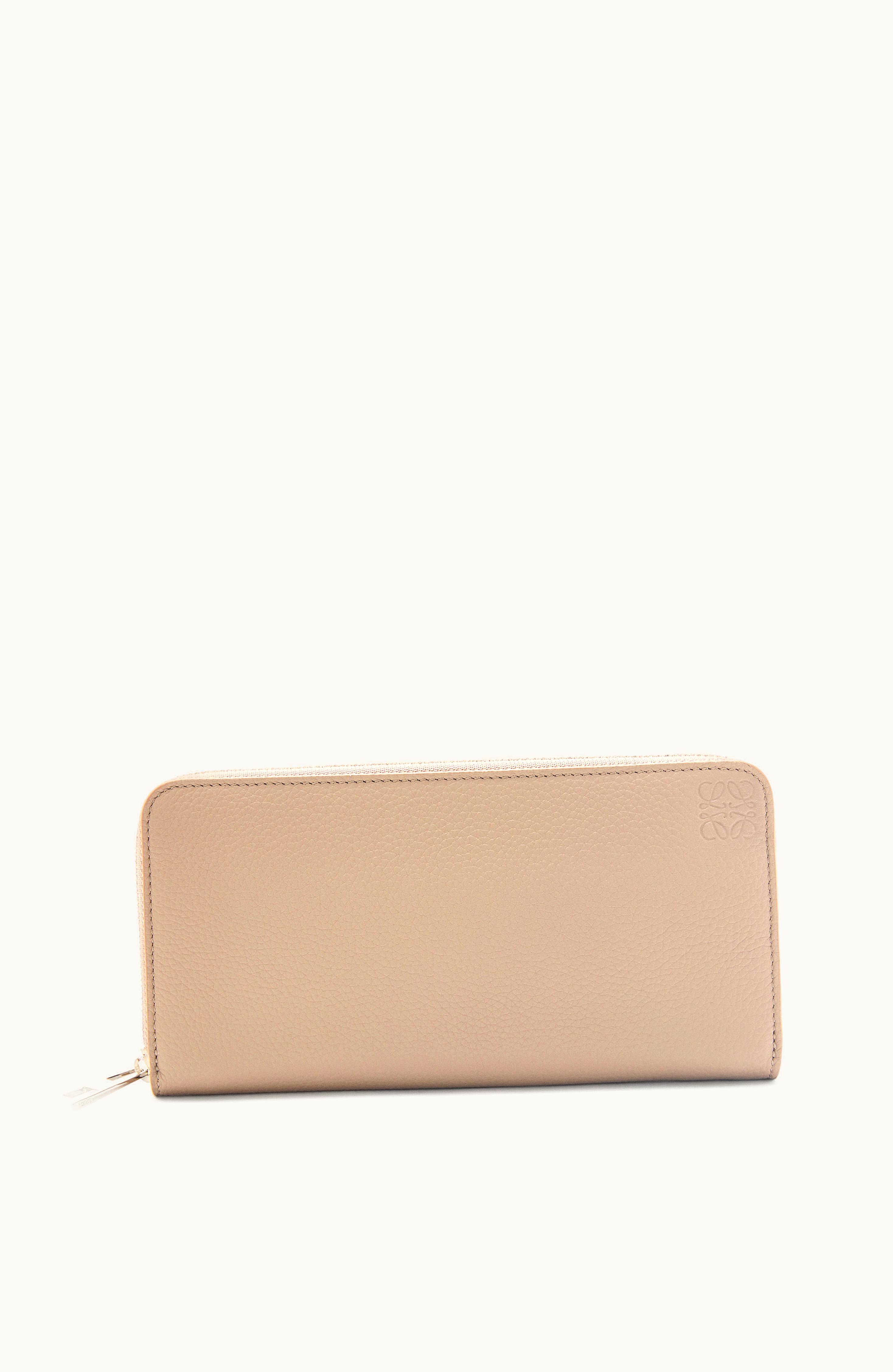 Loewe Loewe Zip Around Wallet In Soft Grained Calfskin Sand
