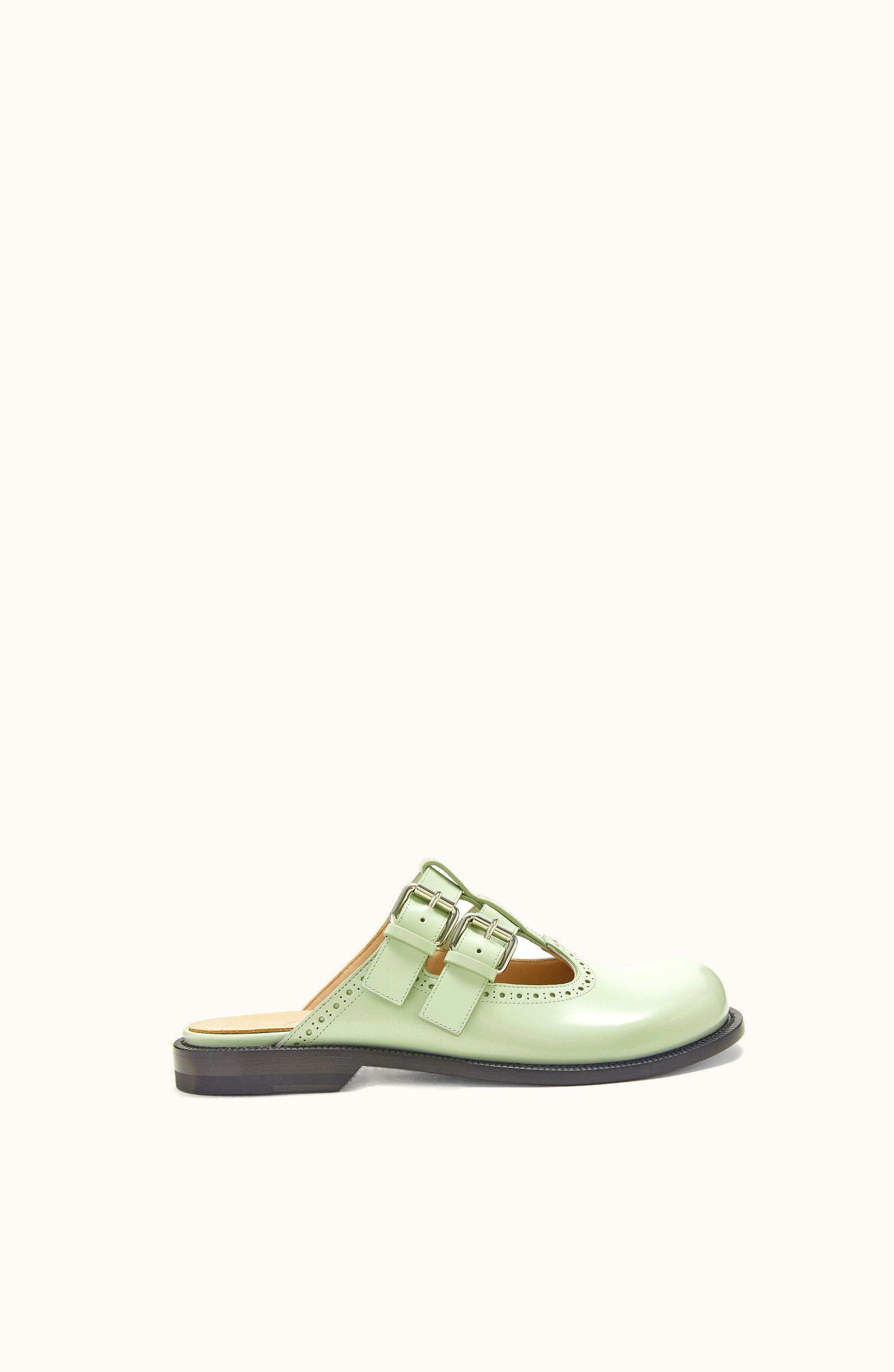 Loewe Loewe Campo Mary Jane Mule In Calfskin Pistachio