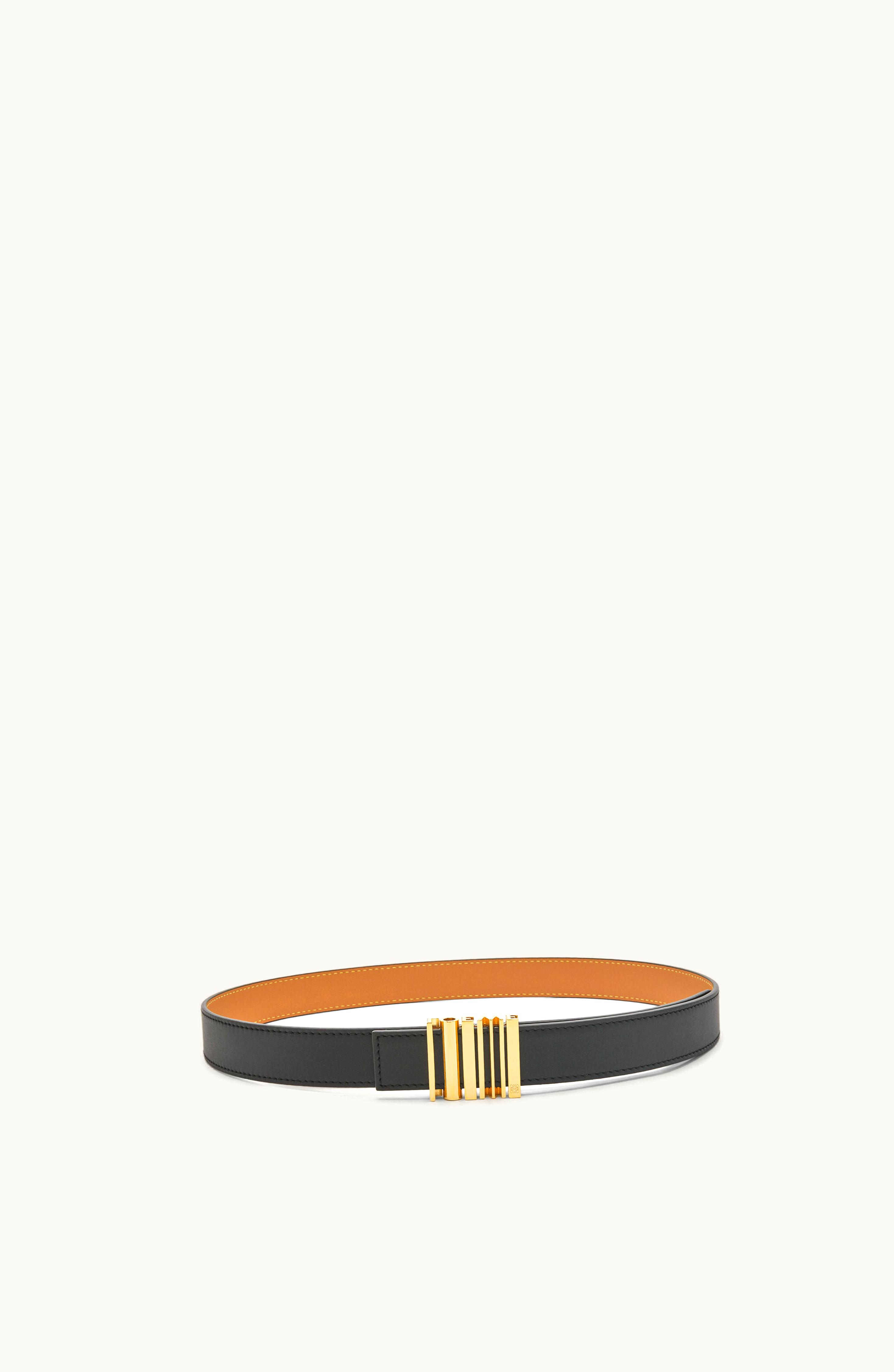 Loewe Loewe Classic Calfskin Graphic Belt Black / Gold