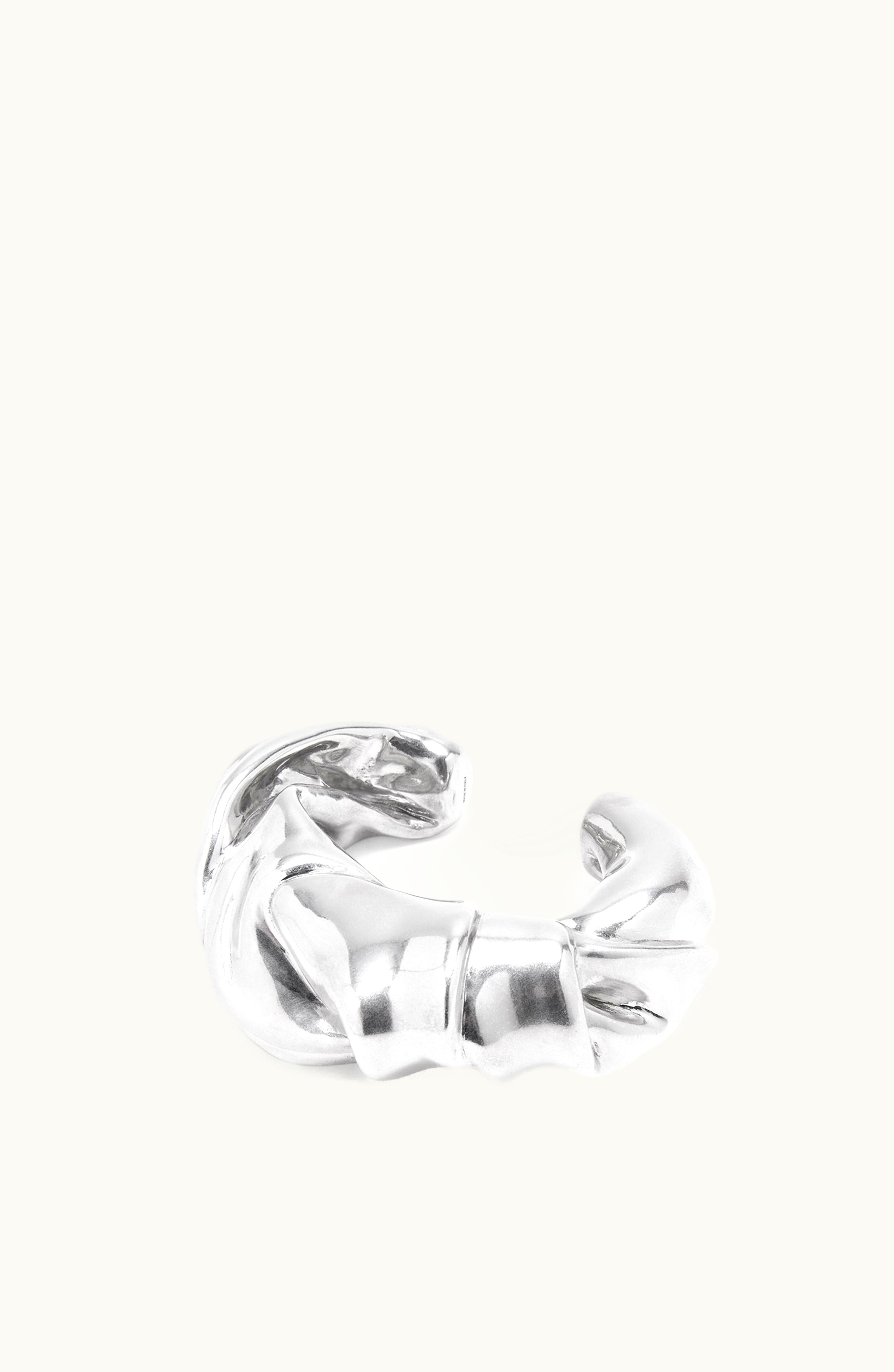 Loewe Loewe Large Nappa Twist Cuff In Sterling Silver Silver