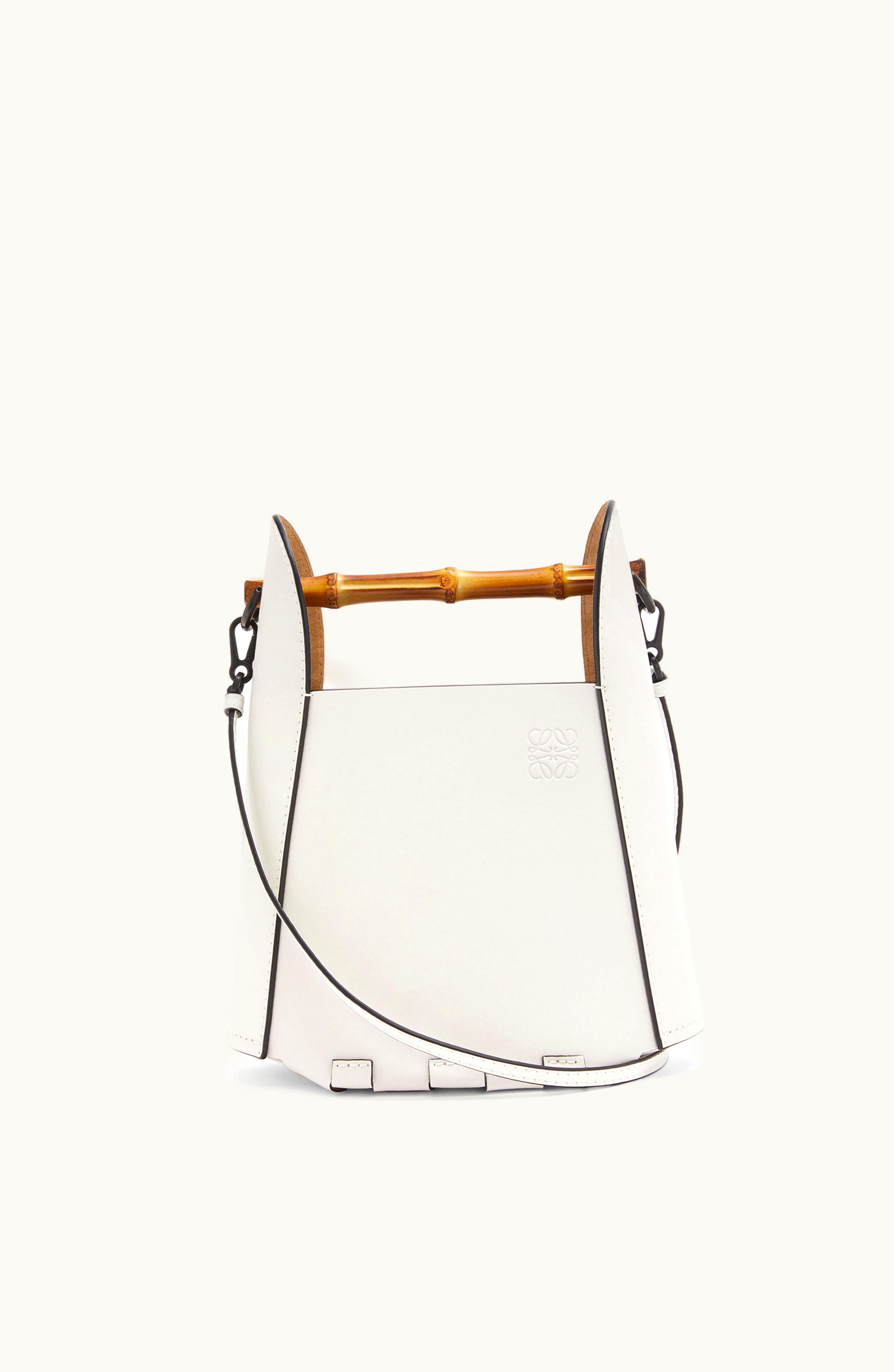 Loewe Loewe Bamboo Bucket Bag In Calfskin Soft White