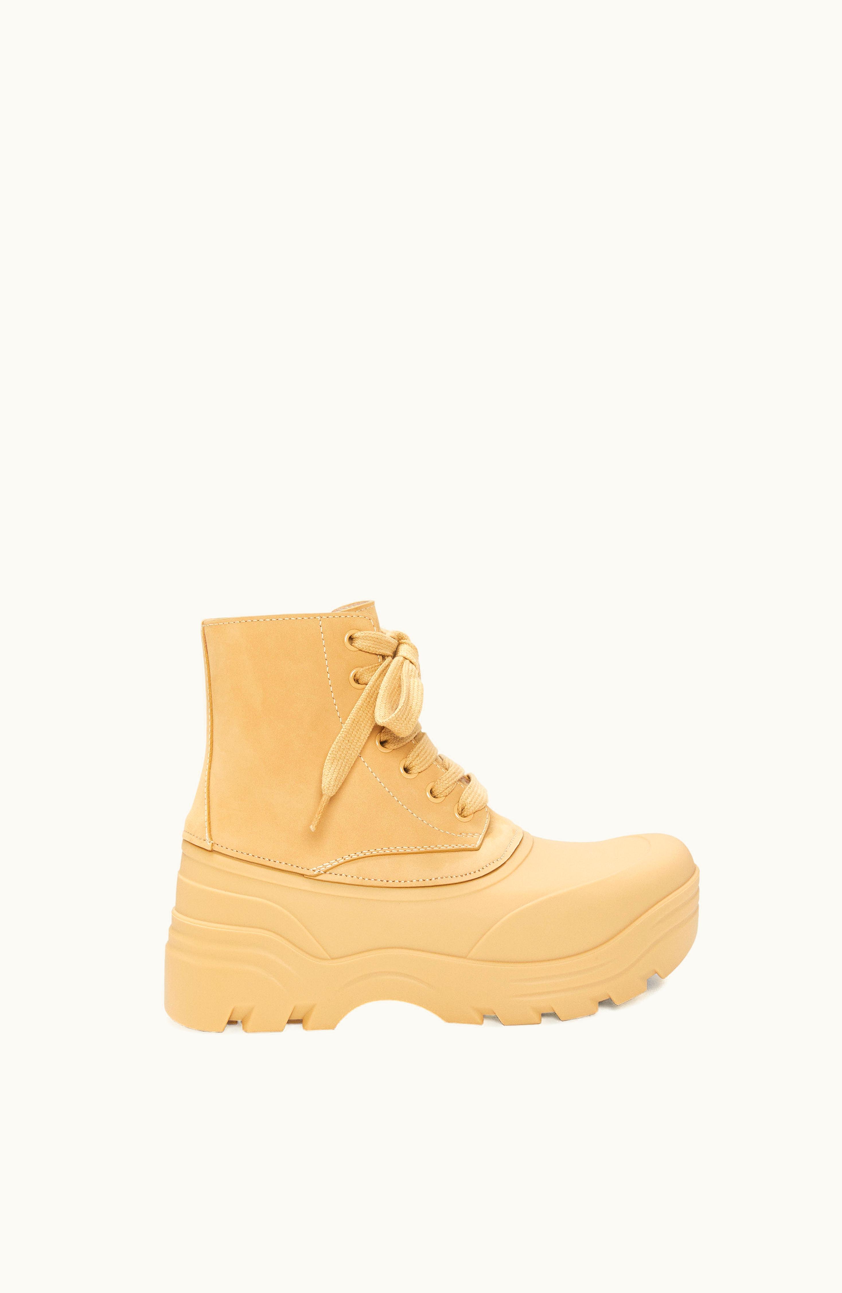 Loewe Loewe Field lace-up Bootie In Nubuck And Rubber Medium Concealer