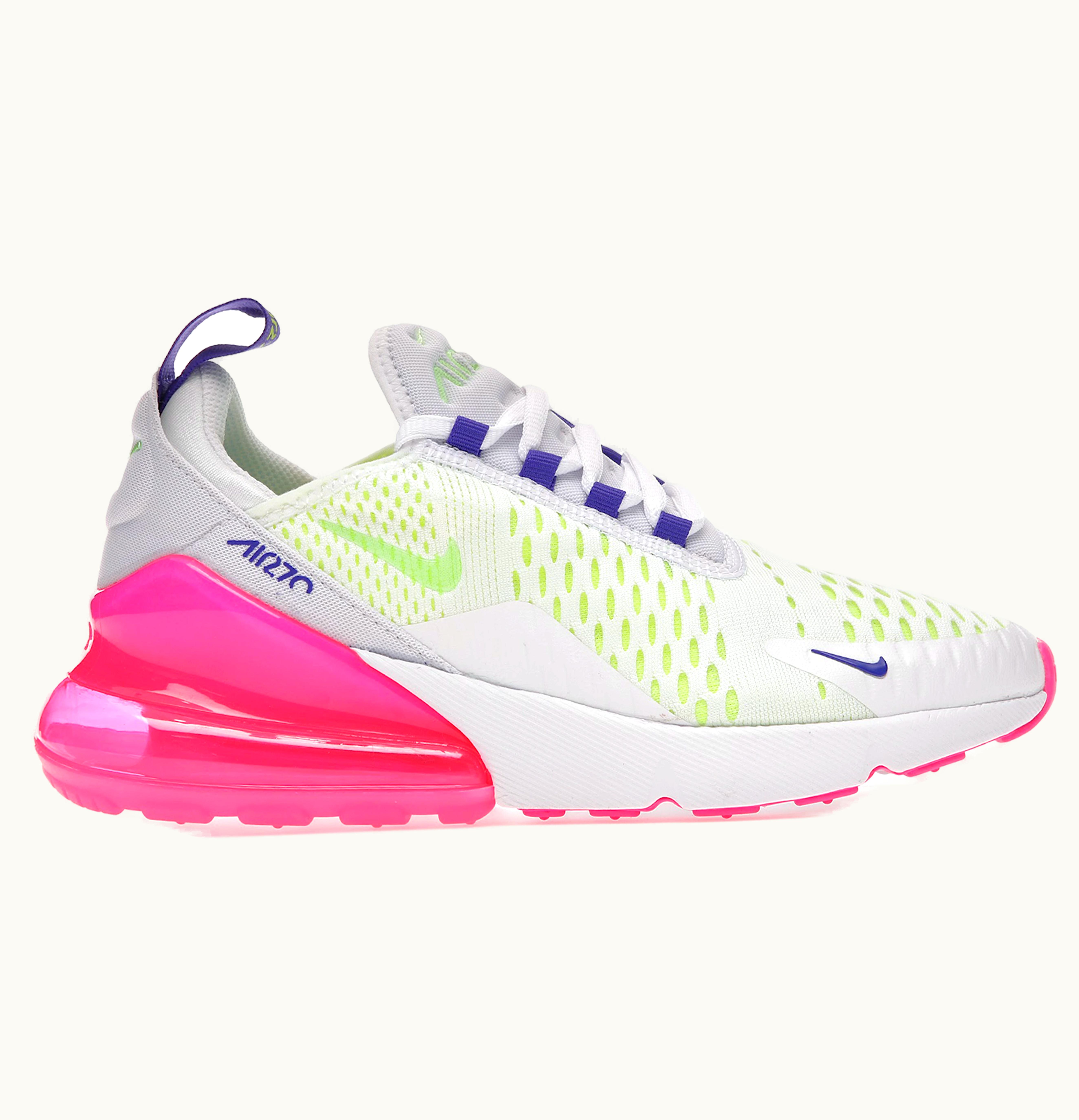 Nike Nike Air Max 270 White Volt Pink Blast Indigo W