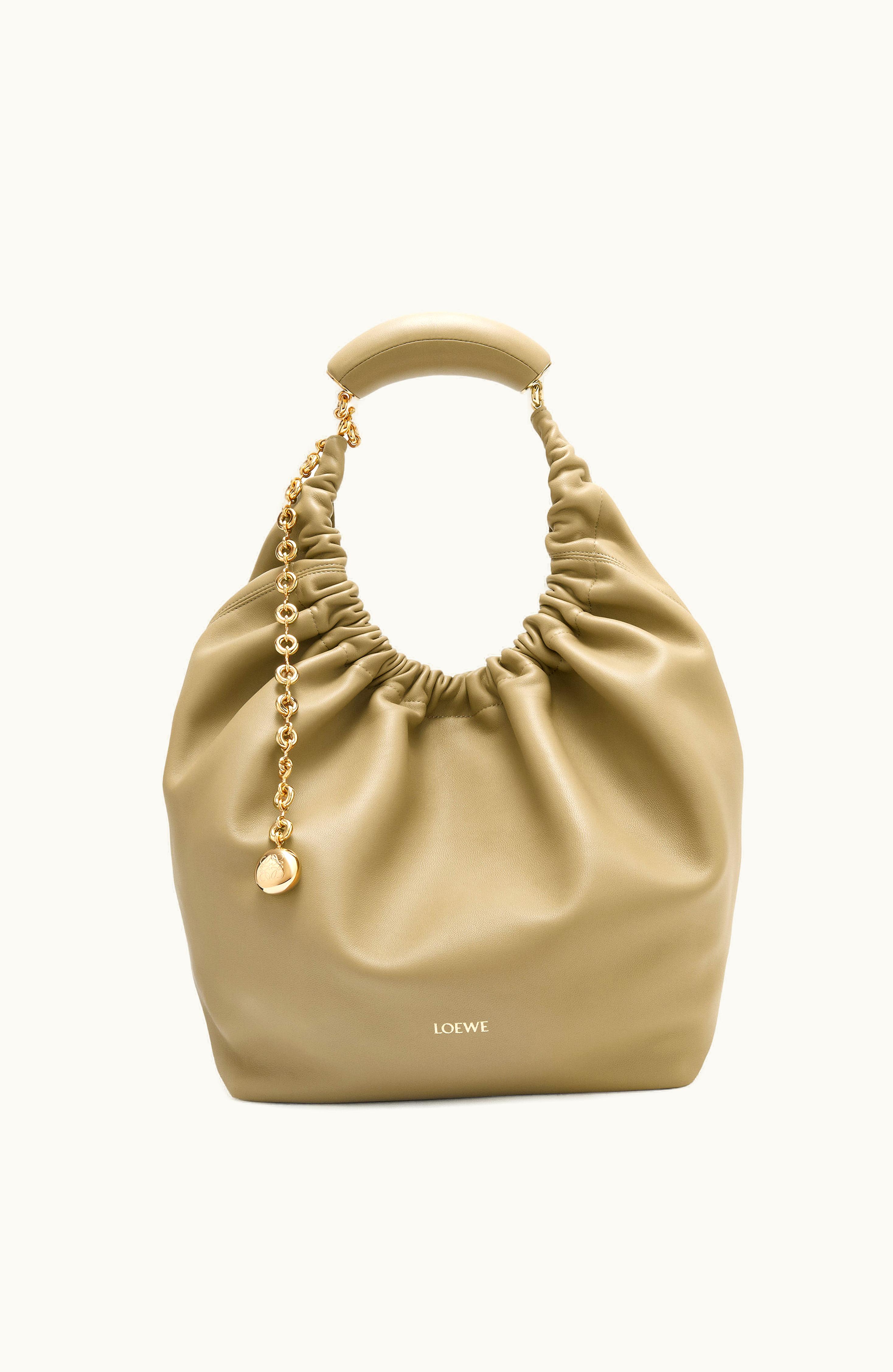 Loewe Loewe Medium Squeeze Bag In Nappa Lambskin Clay Green