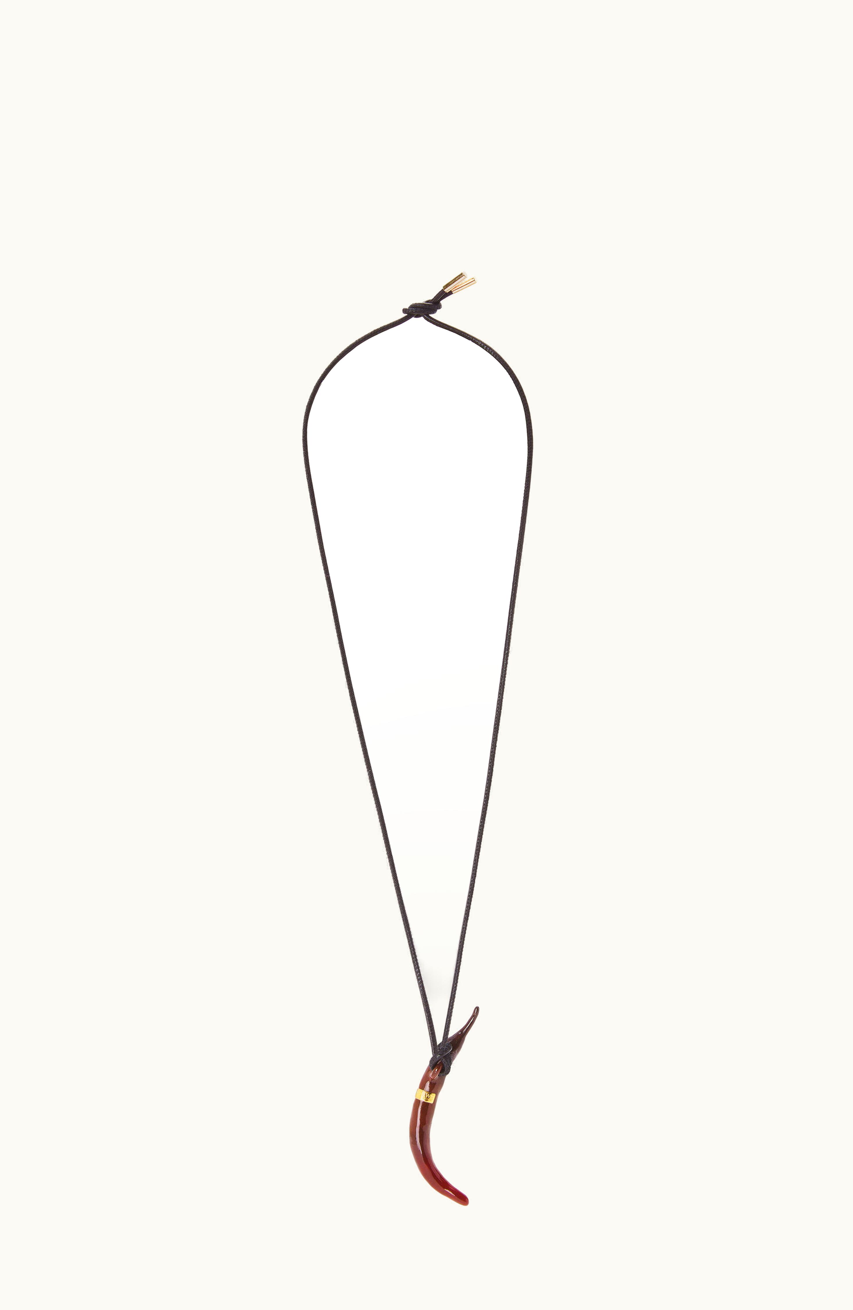 Loewe Loewe Chilli Pendant In Brass And Enamel Red