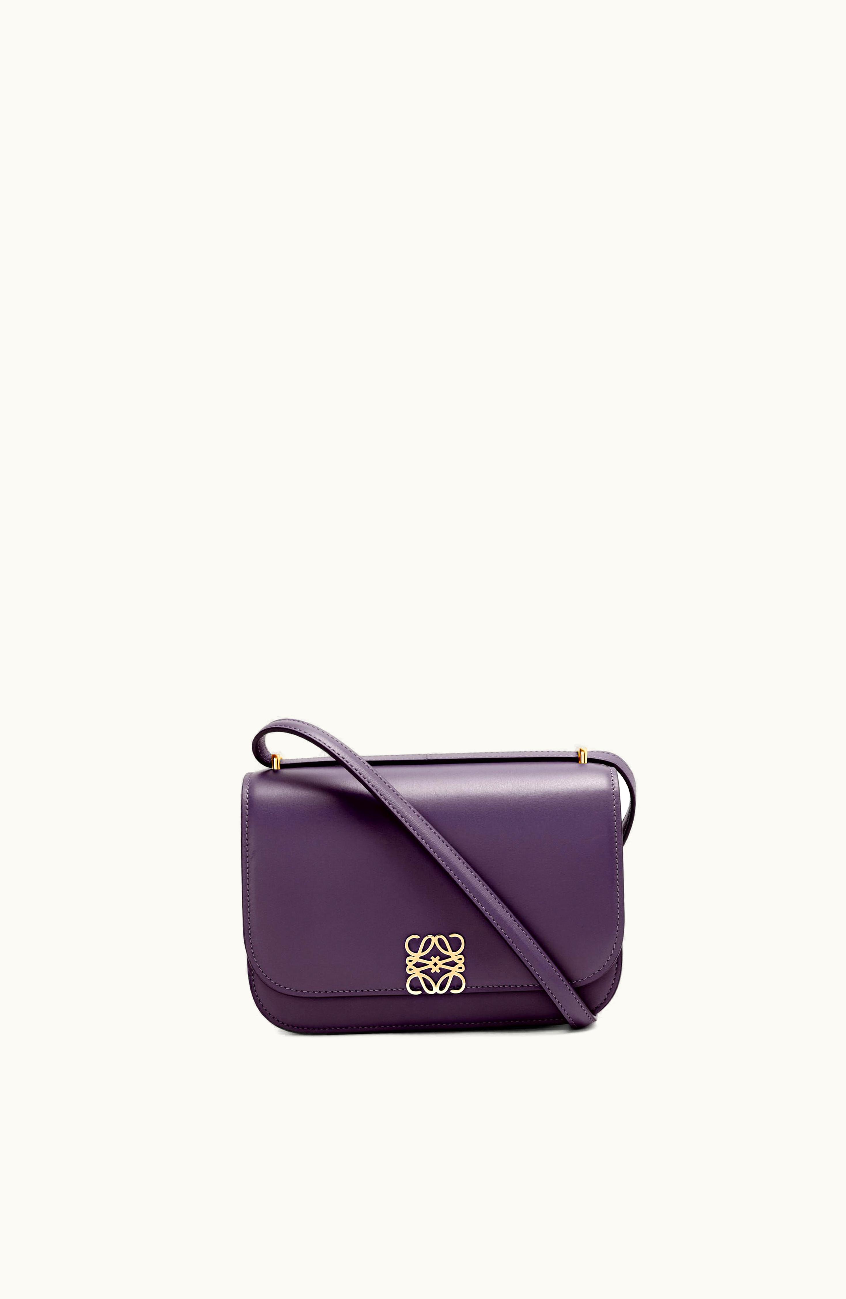 Loewe Loewe Small Goya Bag In Silk Calfskin Deep Aubergine
