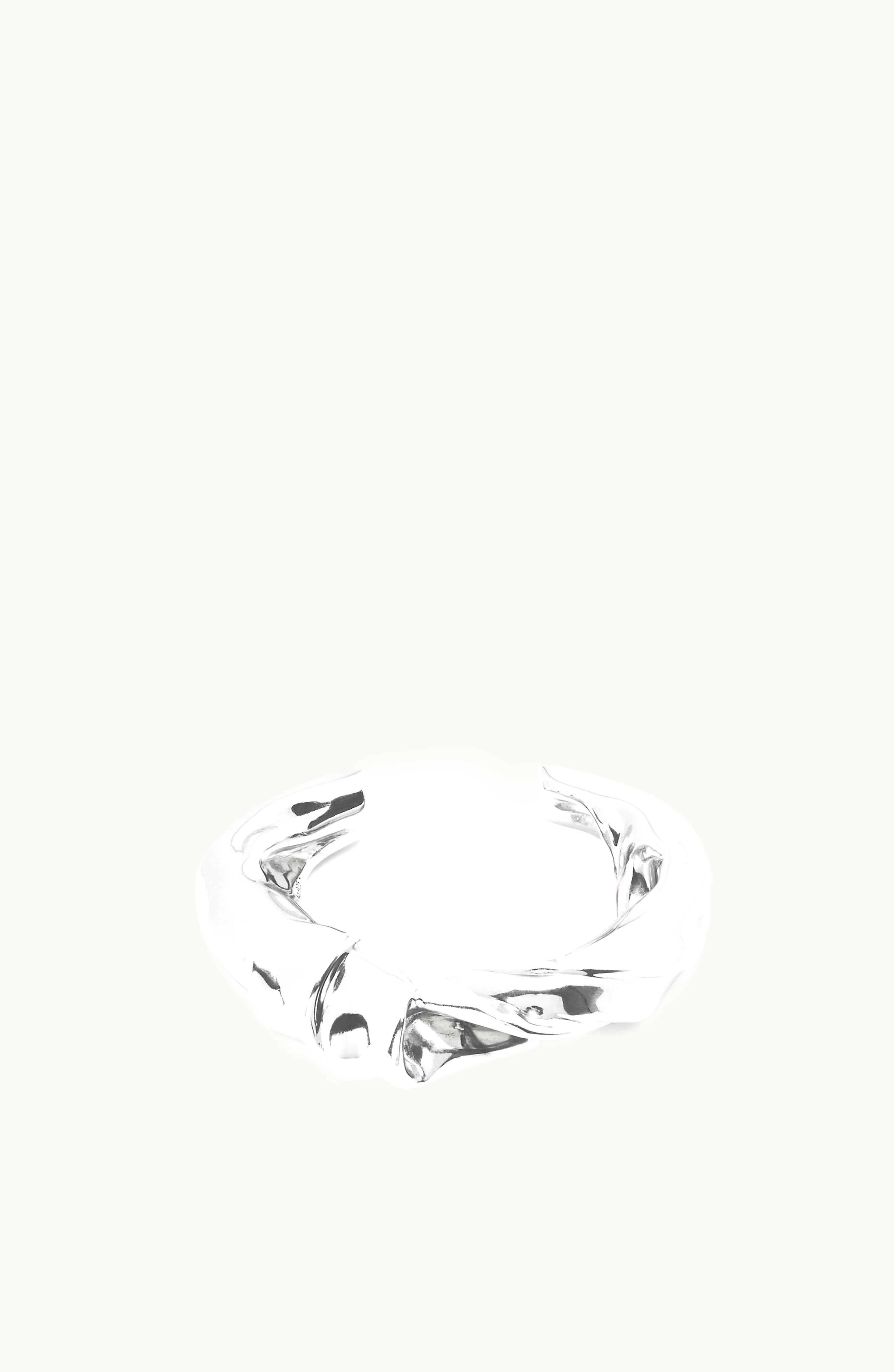 Loewe Loewe Medium Nappa Twist Cuff In Sterling Silver Silver