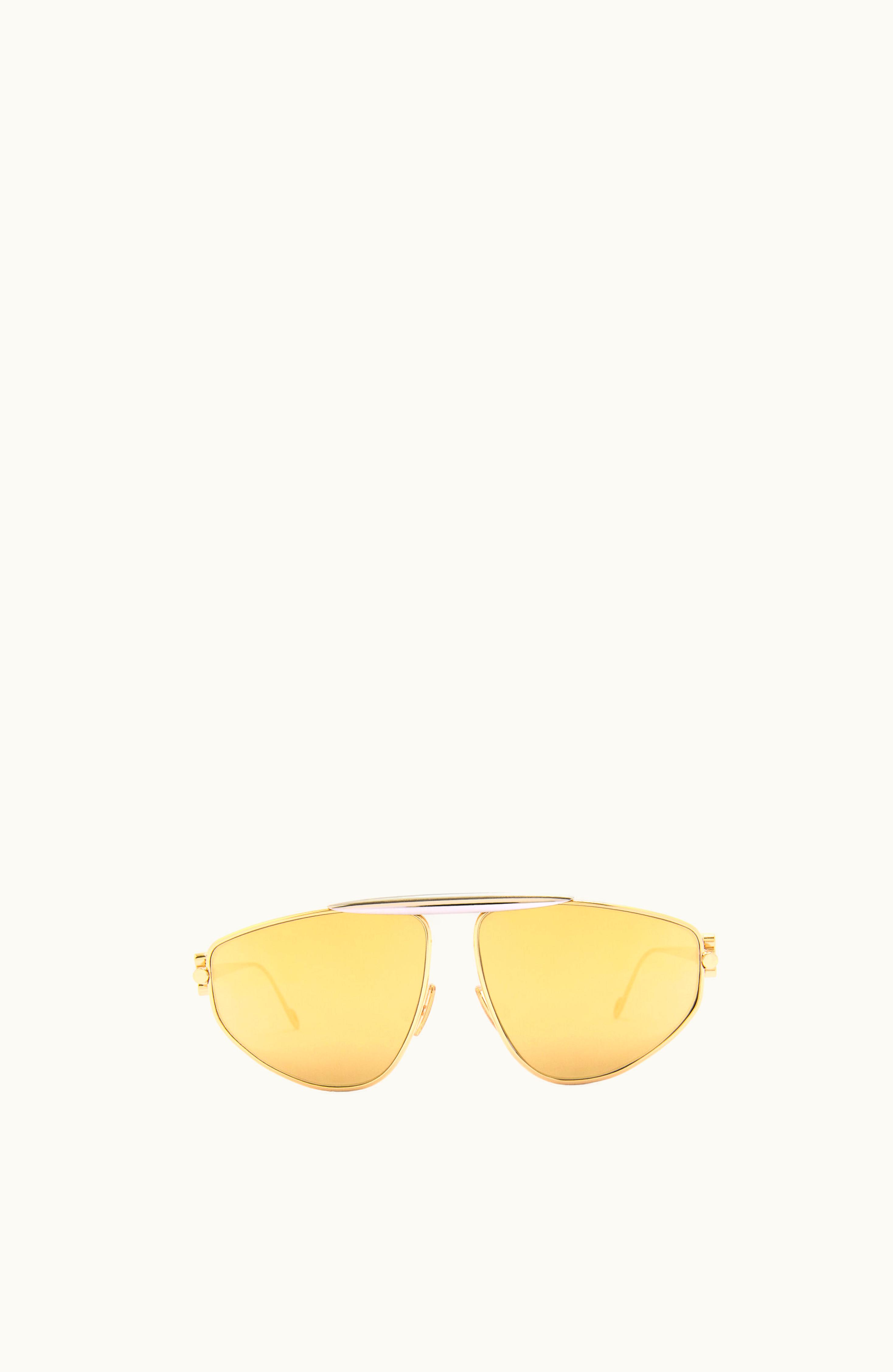 Loewe Loewe Spoiler New Aviator Sunglasses In Metal Gold Multitone