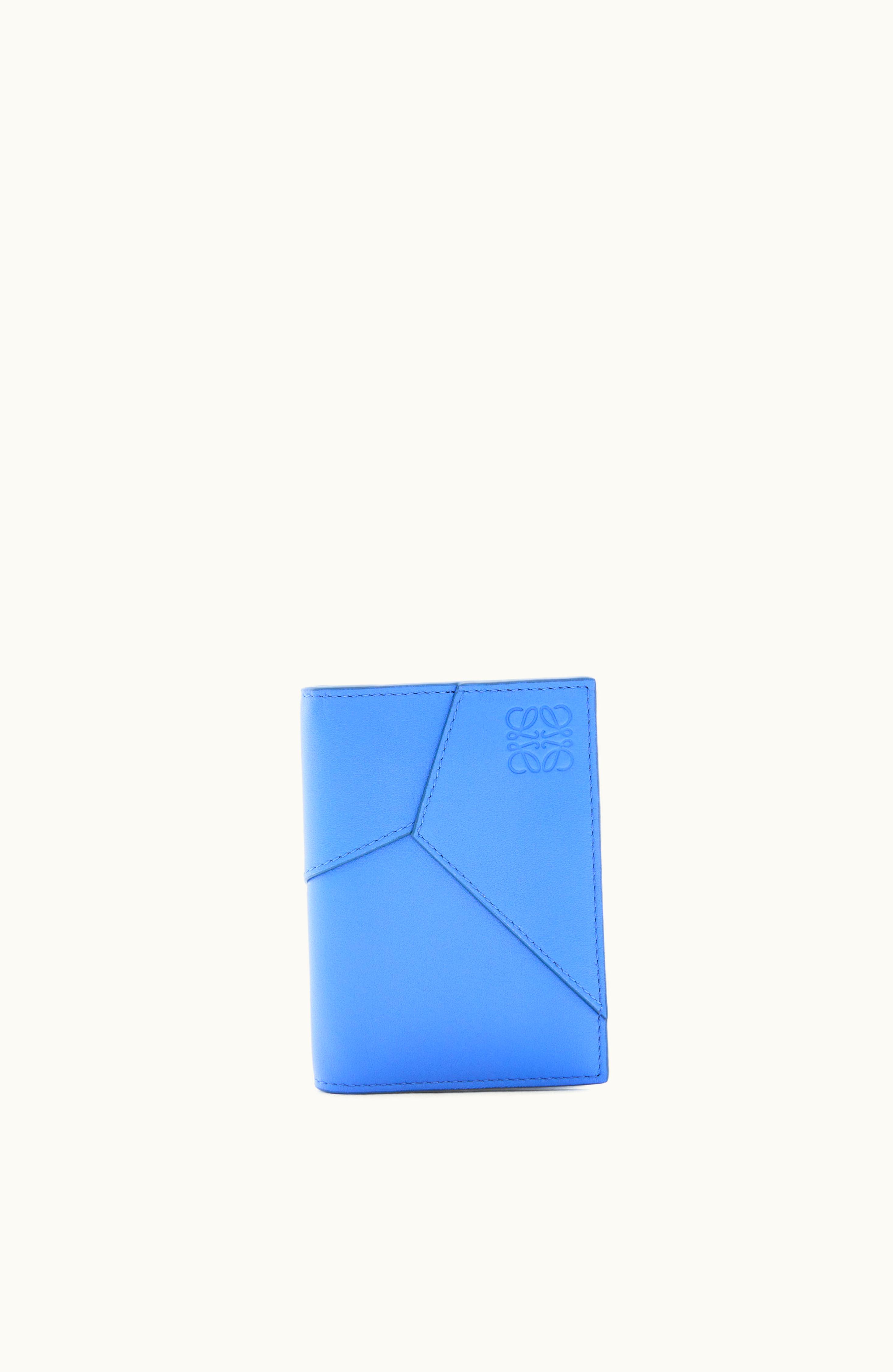 Loewe Loewe Puzzle Bifold Cardholder In Classic Calfskin Seaside Blue