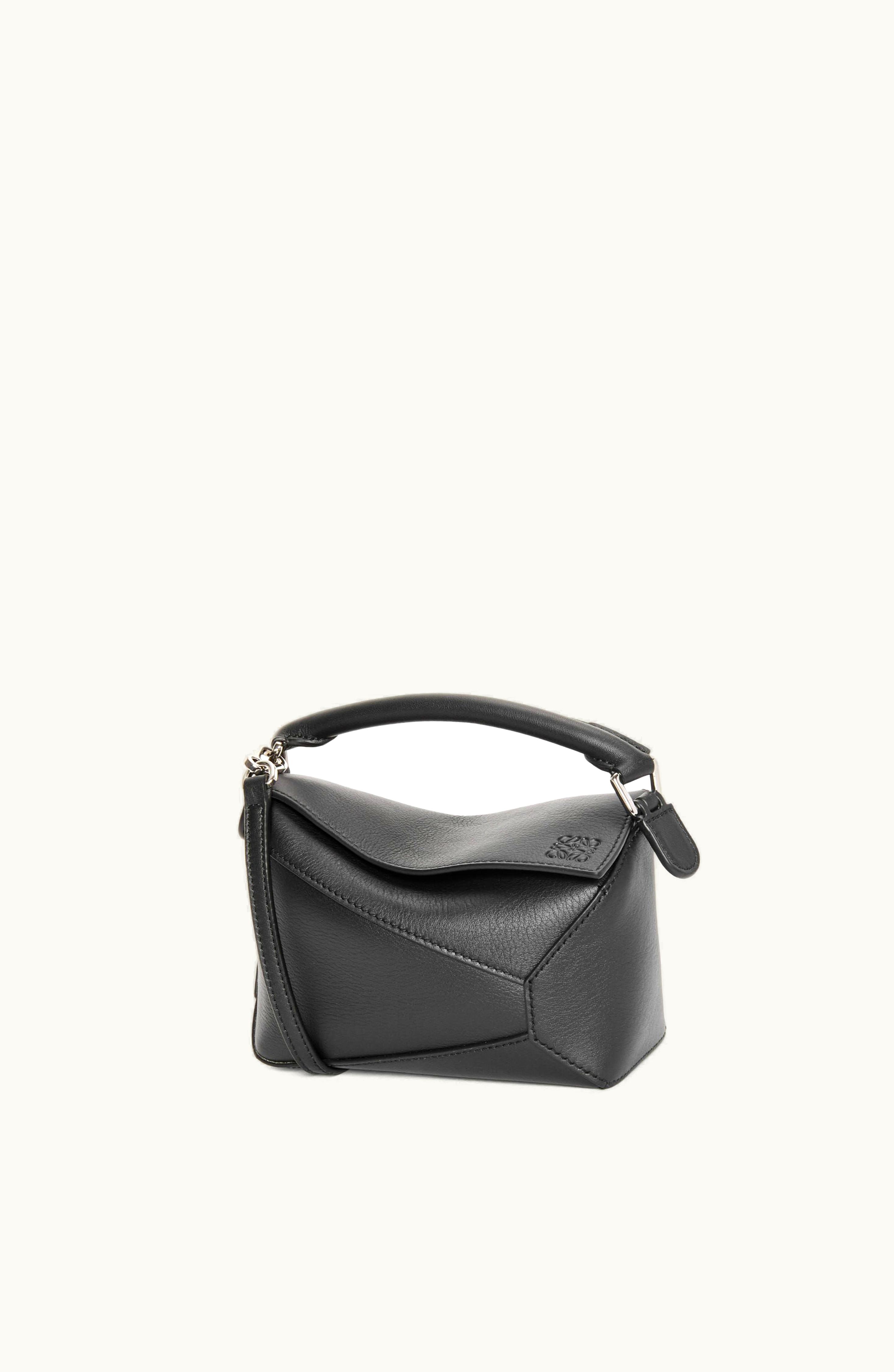 Loewe Loewe Mini Puzzle Bag In Classic Calfskin Black