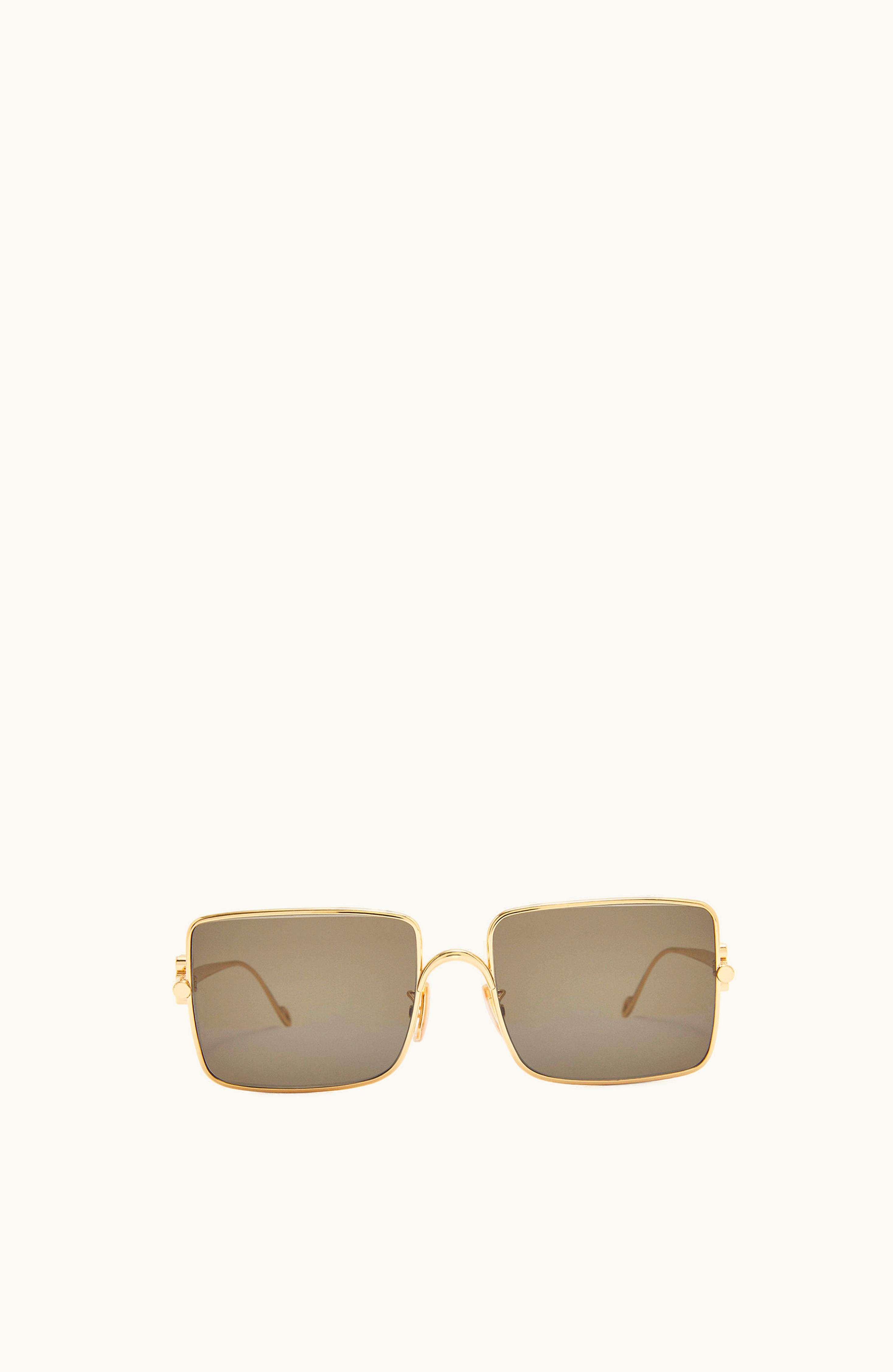 Loewe Loewe Anagram Sunglasses In Acetate And Metal Vintage Khaki / Gold