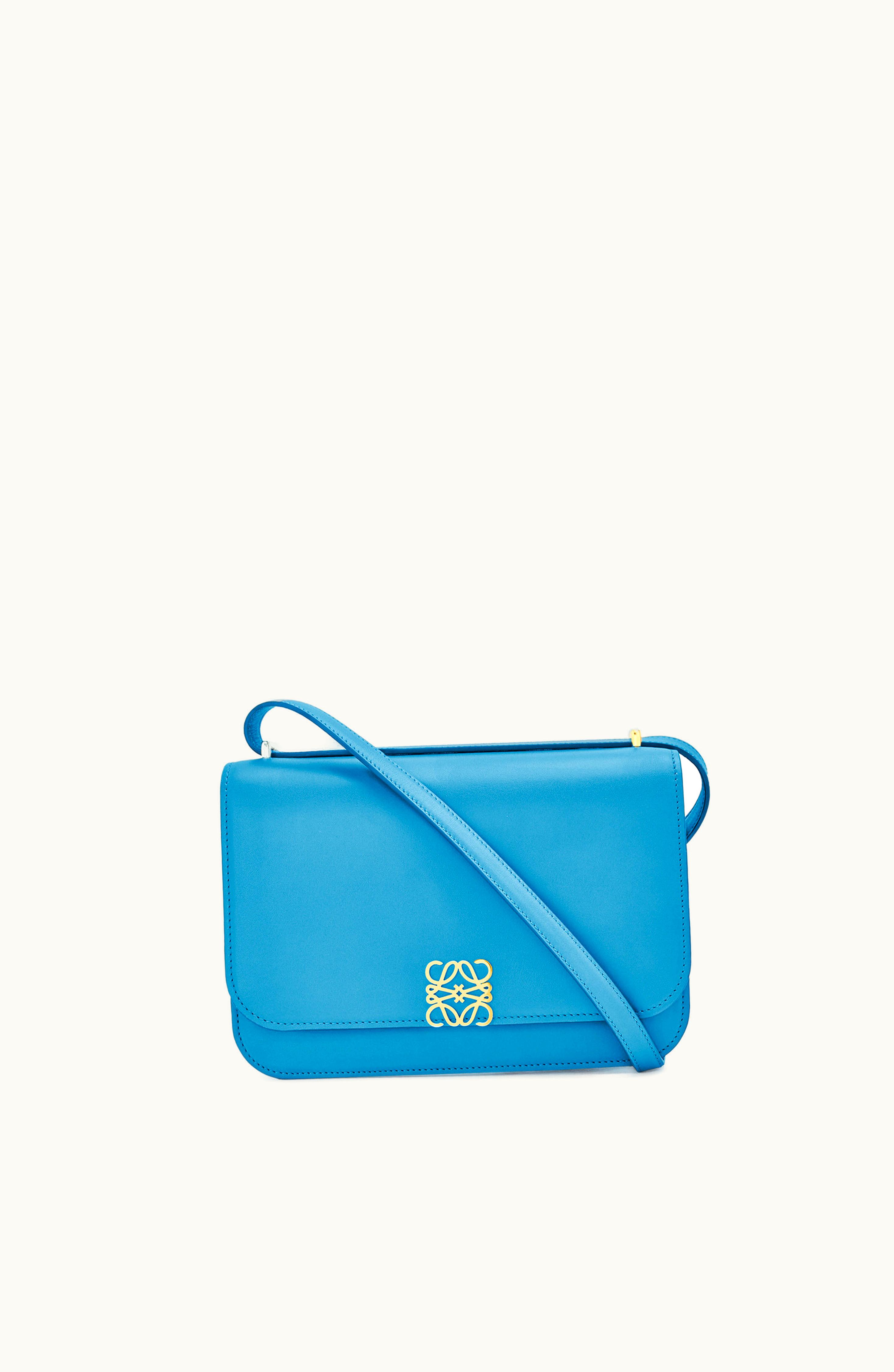 Loewe Loewe Goya Bag In Silk Calfskin Lagoon Blue