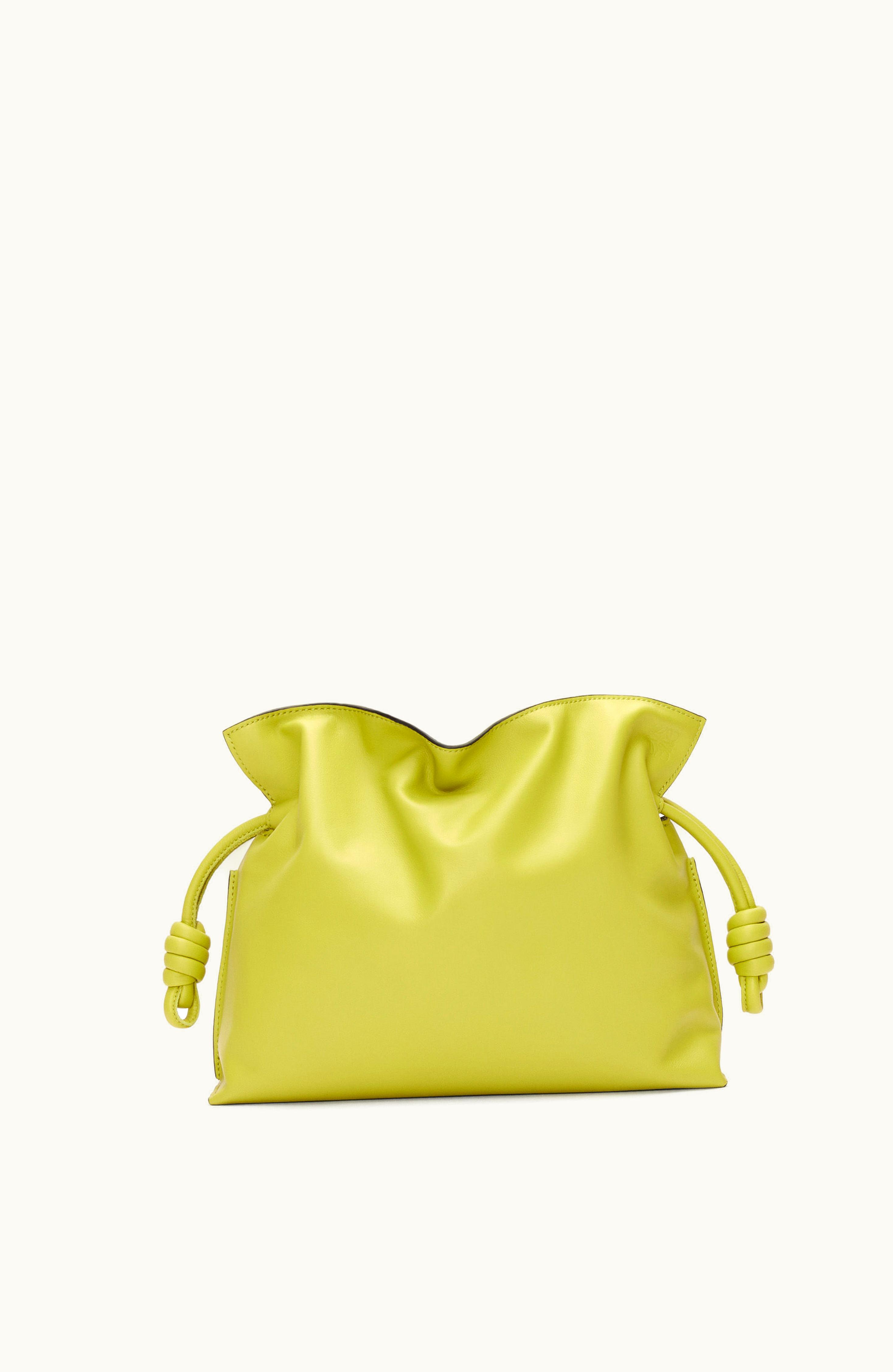 Loewe Loewe Flamenco Clutch In Nappa Calfskin Lime Yellow