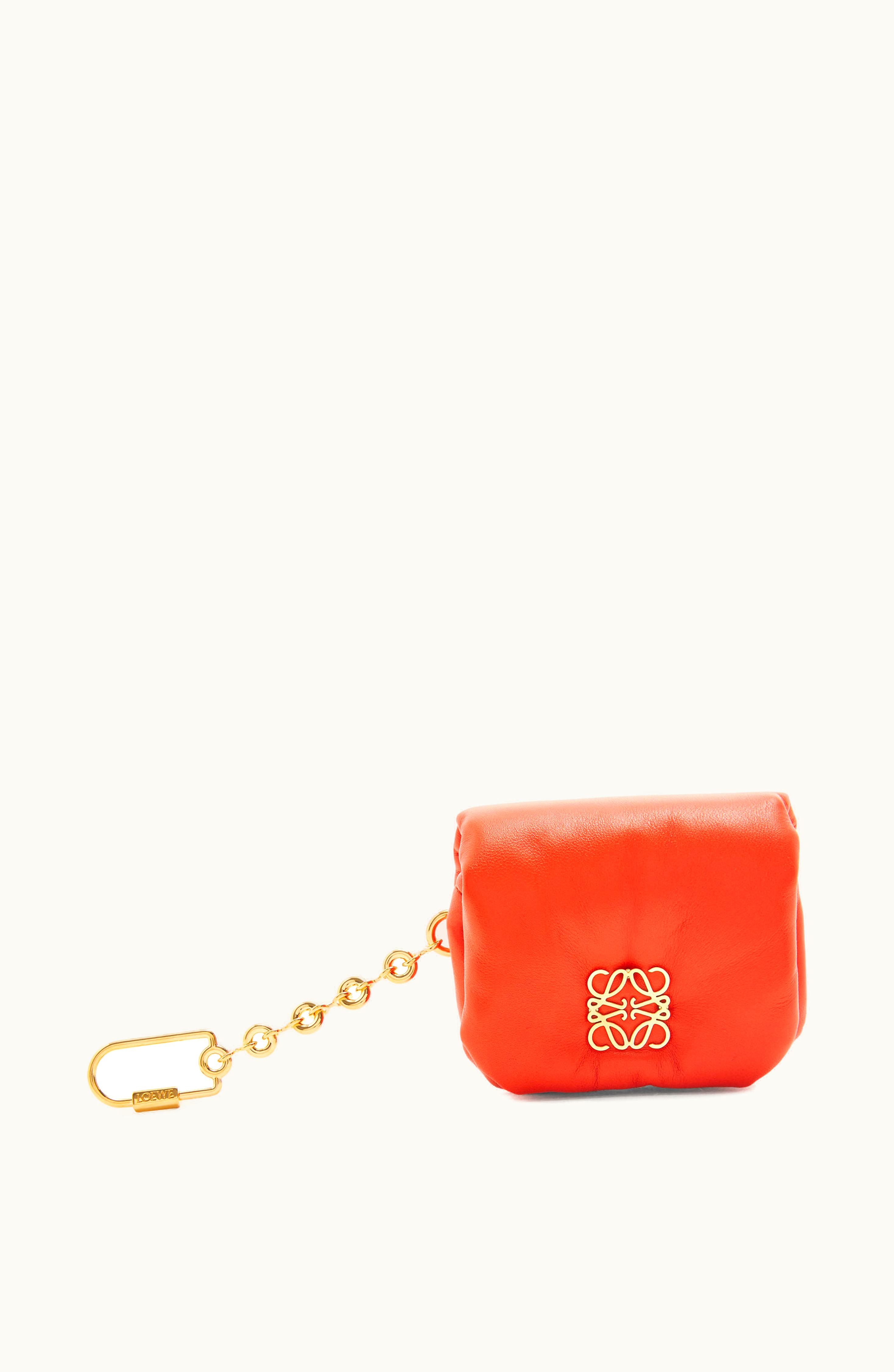 Loewe Loewe Puffer Goya Case In Shiny Nappa Calfskin Sunrise Orange